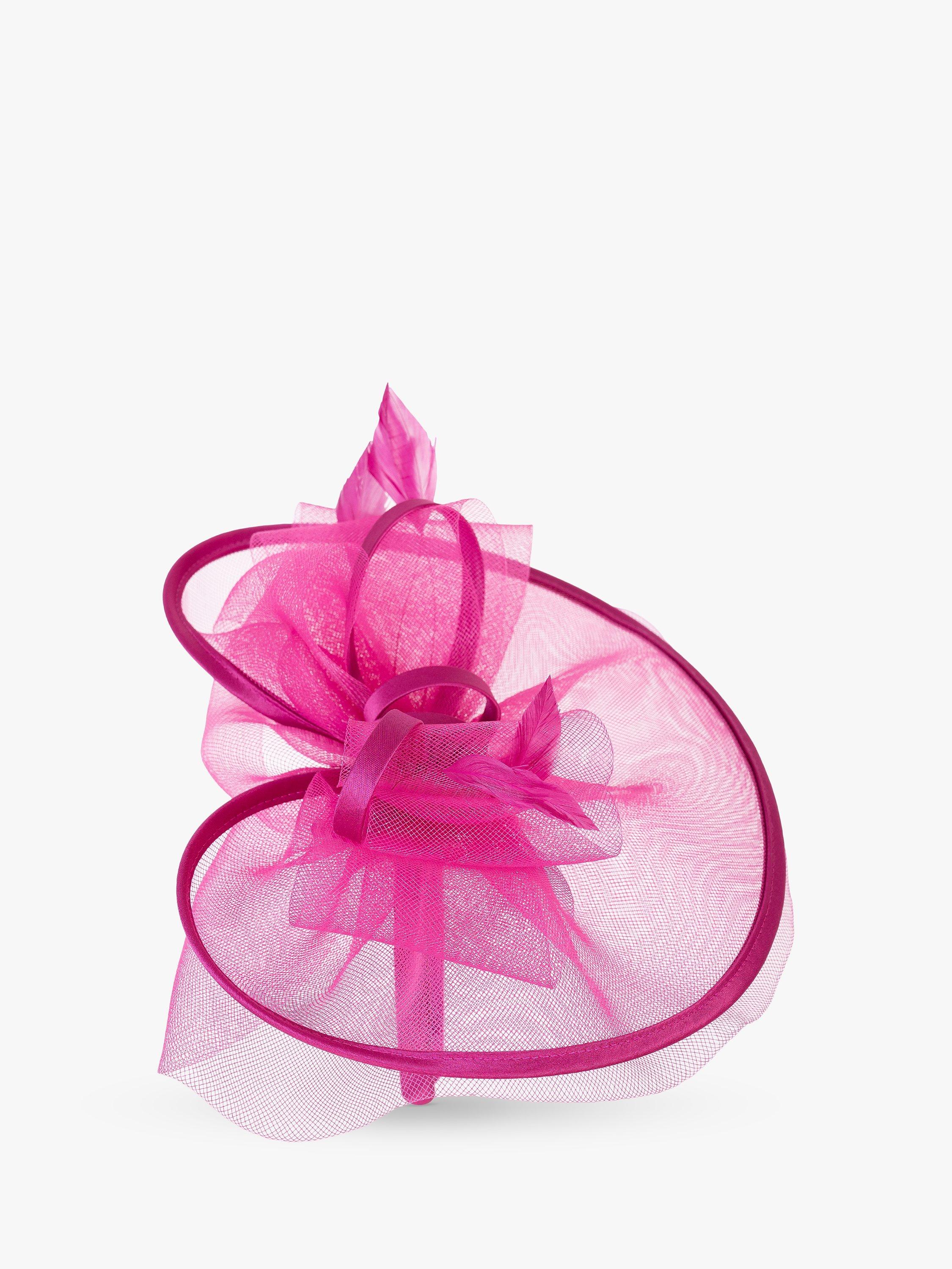 Product image 6 of 6, which shows chesca Heart Shape Fascinator with Bow Detail, Fuchsia, One Size