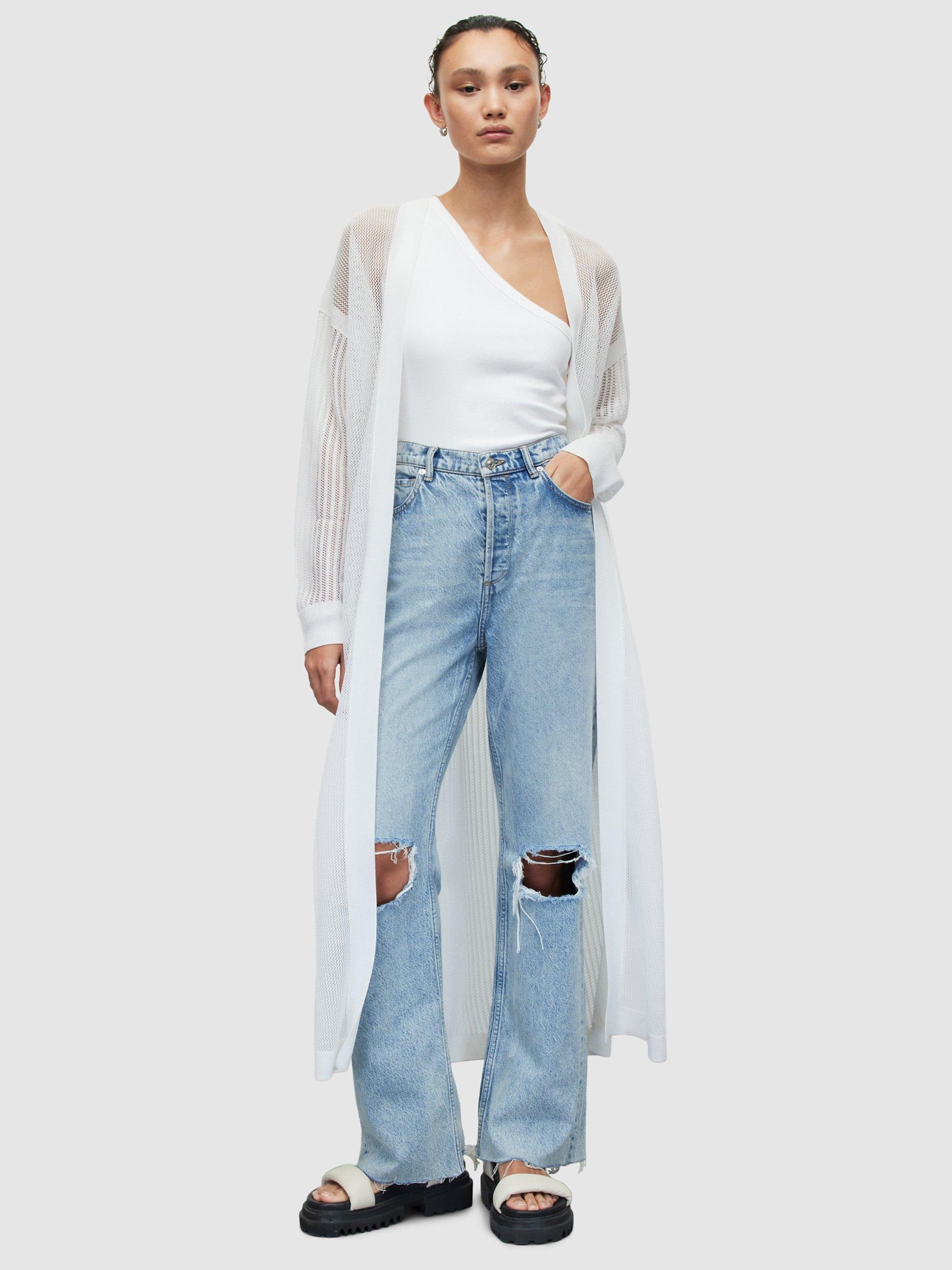 Product image 1 of 7, which shows AllSaints Misha Cardigan, White, L