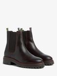 Barbour Evie Leather Chelsea Boots, Dark Brown