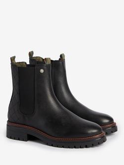 Barbour Evie Leather Chelsea Boots, Black - view 2, Black