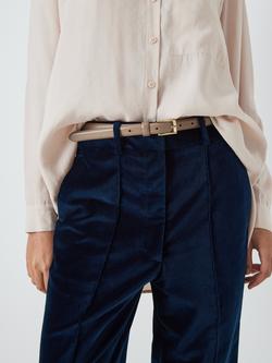 John Lewis Narrow Buckle Leather Belt - view 2, Taupe