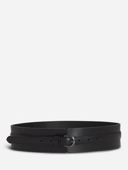 John Lewis Overlay Waist Belt, Black