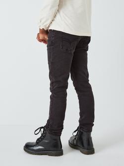 John Lewis Girl's Skinny Jeans, Black Wash - view 2, Black Wash