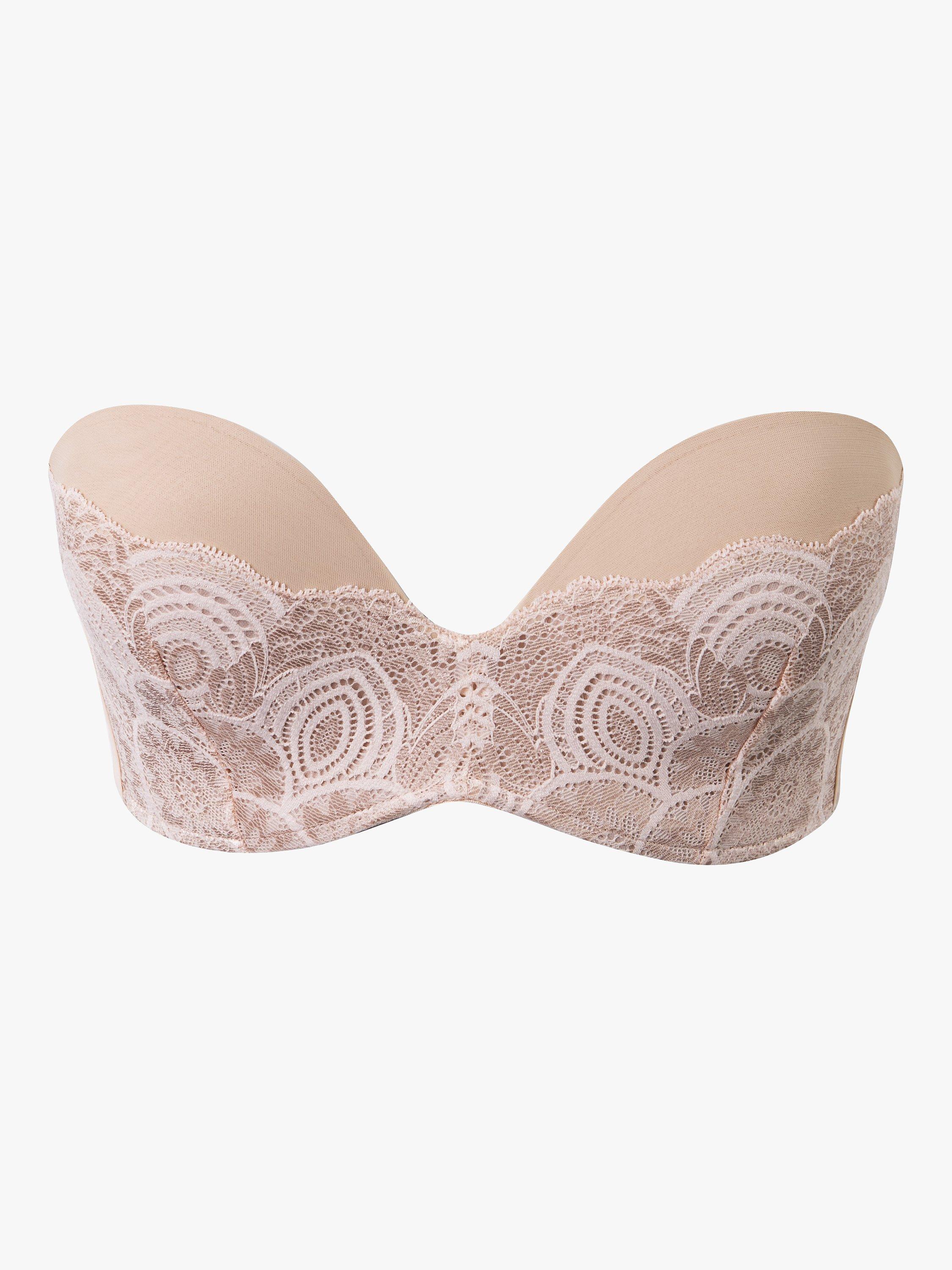 Product image 3 of 3, which shows Wonderbra Glamour Strapless Push Up Bra, Pearl Beige, 32D