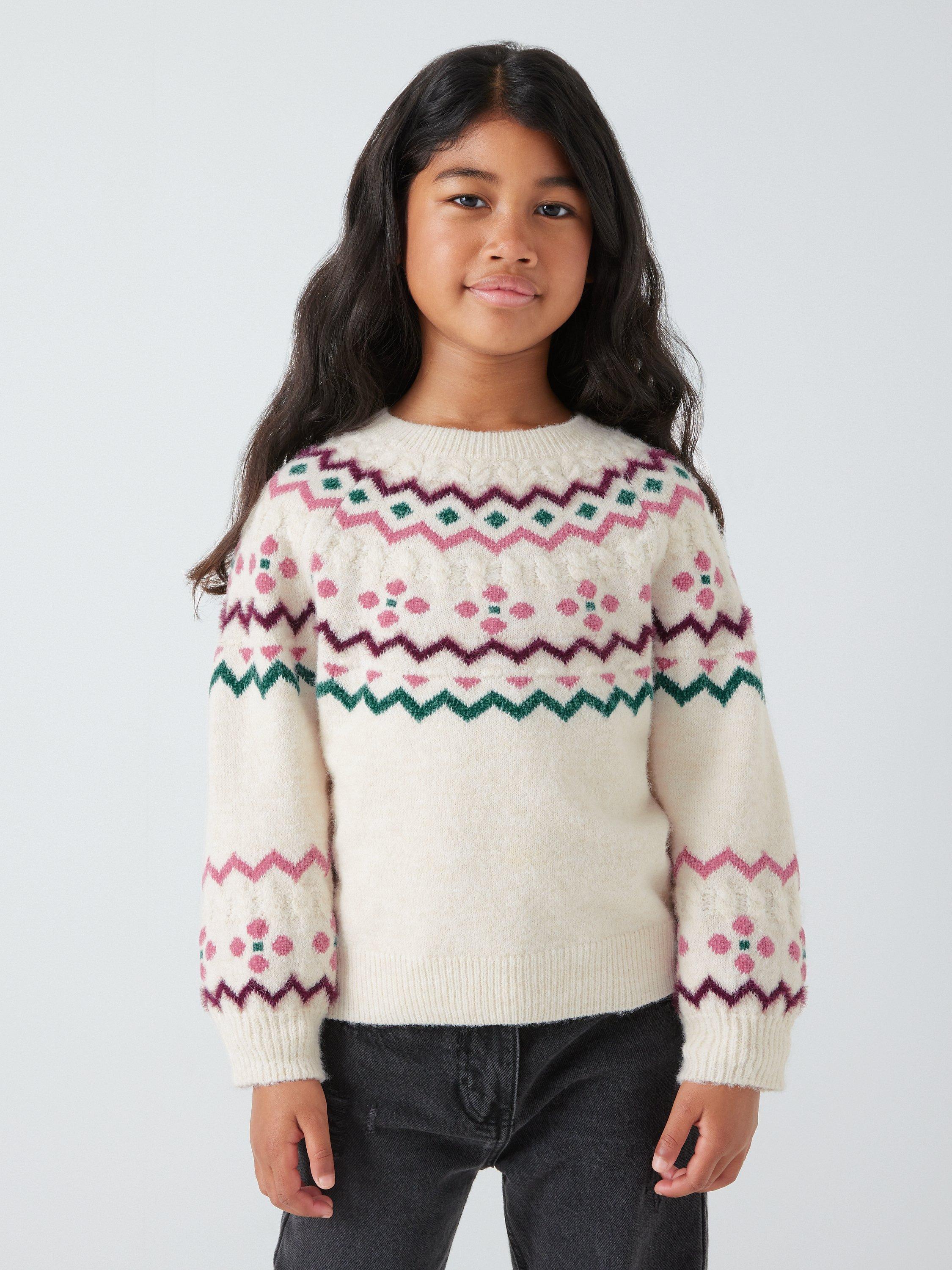 John Lewis Kids' Nordic Fair Isle Jumper, Multi