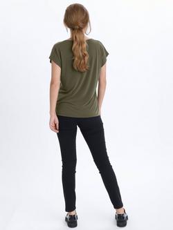 KAFFE Lise V-Neck T-Shirt - view 2, Grape Leaf