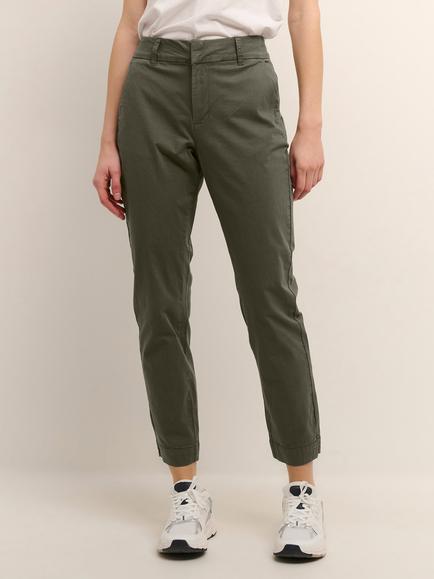 KAFFE Mette Cropped Trousers, Grape Leaf, Grape Leaf
