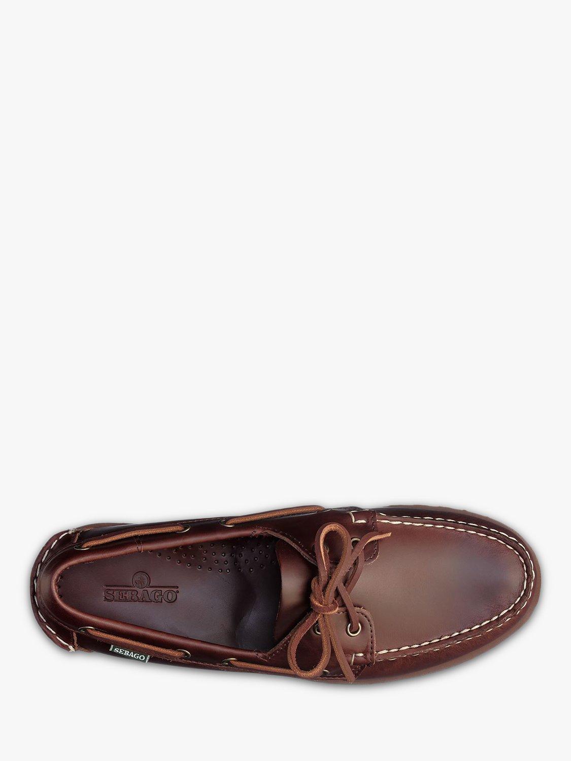 Product image 4 of 4, which shows Sebago Ranger Waxy Leather Boat Shoes, Brown, 7