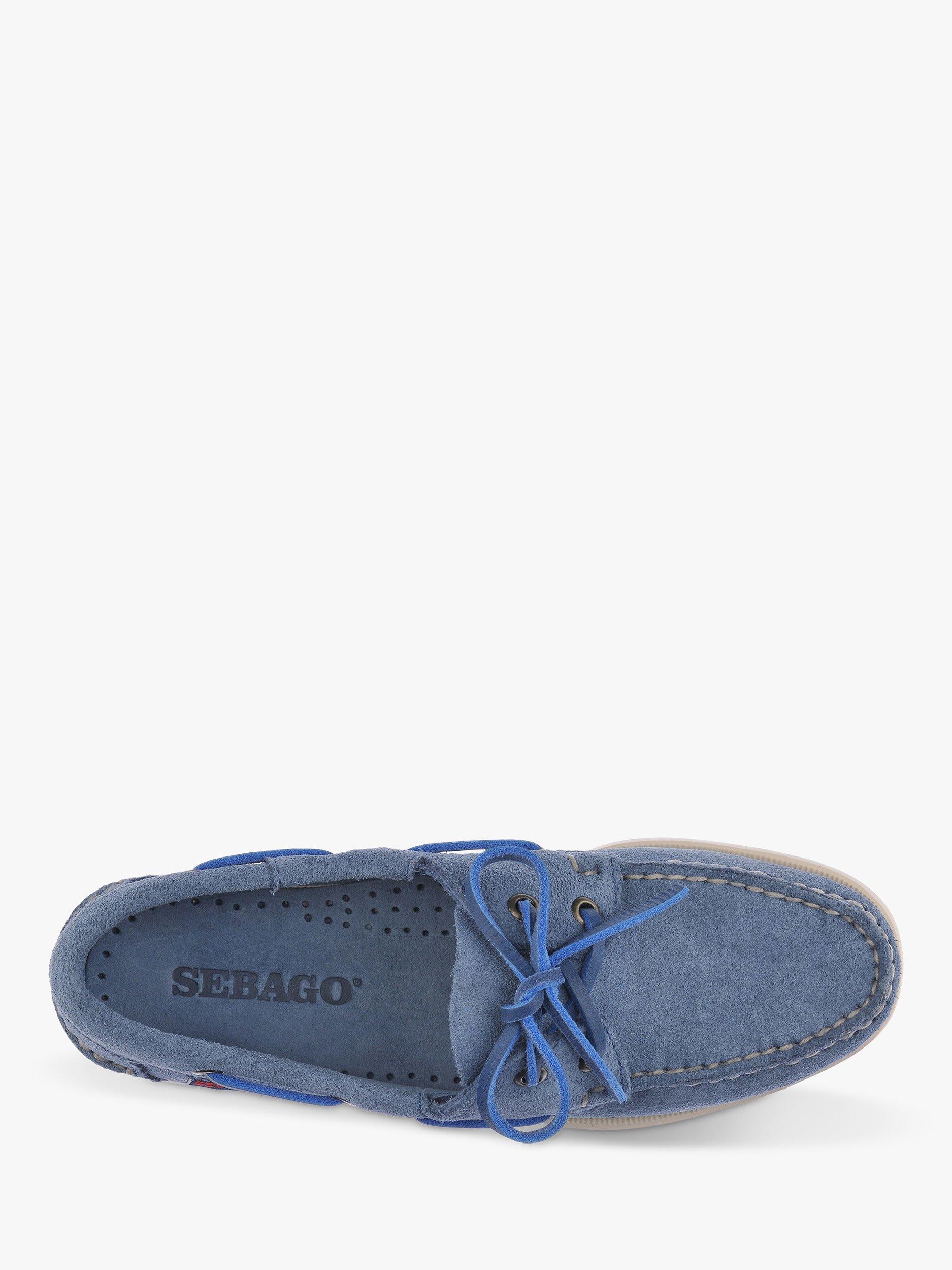 Sebago Portland Flesh Out Leather Boat Shoes, Indigo, 4