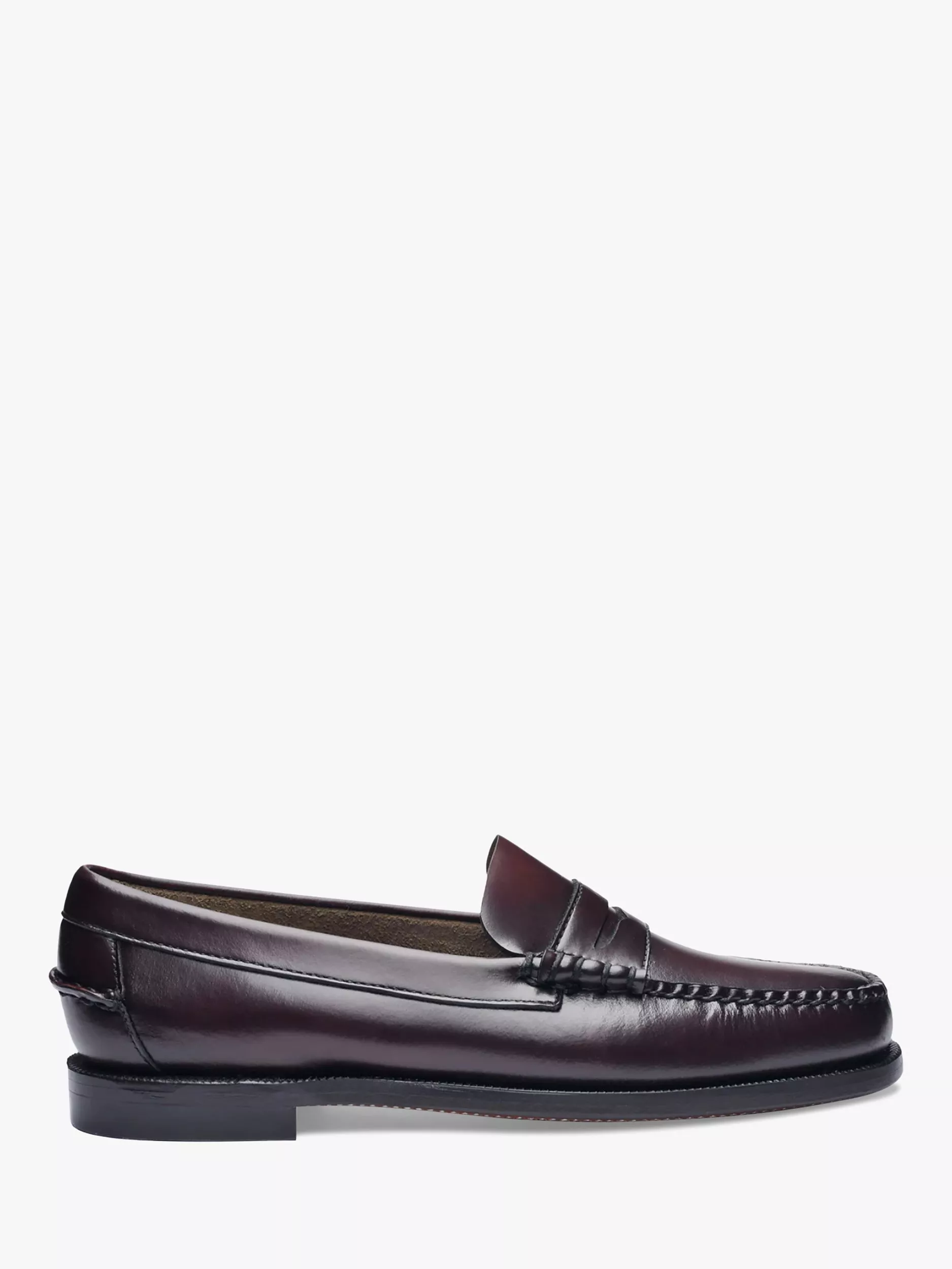 Sebago Dan Classic Leather Loafers Brown Burgundy