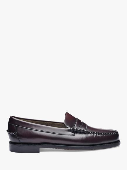 Sebago Classic Dan Leather Loafers, Brown Burgundy