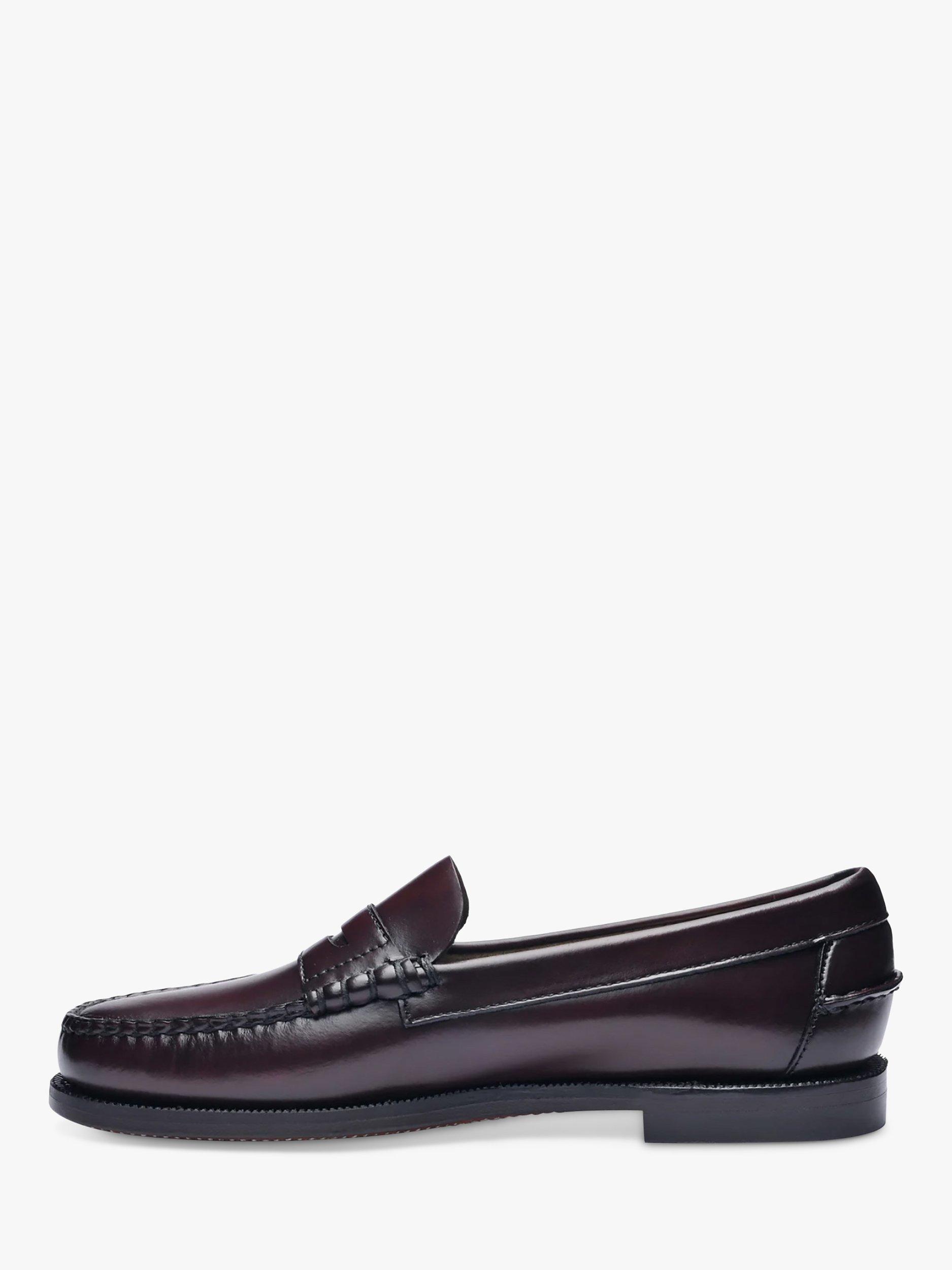 Product image 2 of 5, which shows Sebago Dan Classic Leather Loafers, Brown Burgundy, 6.5