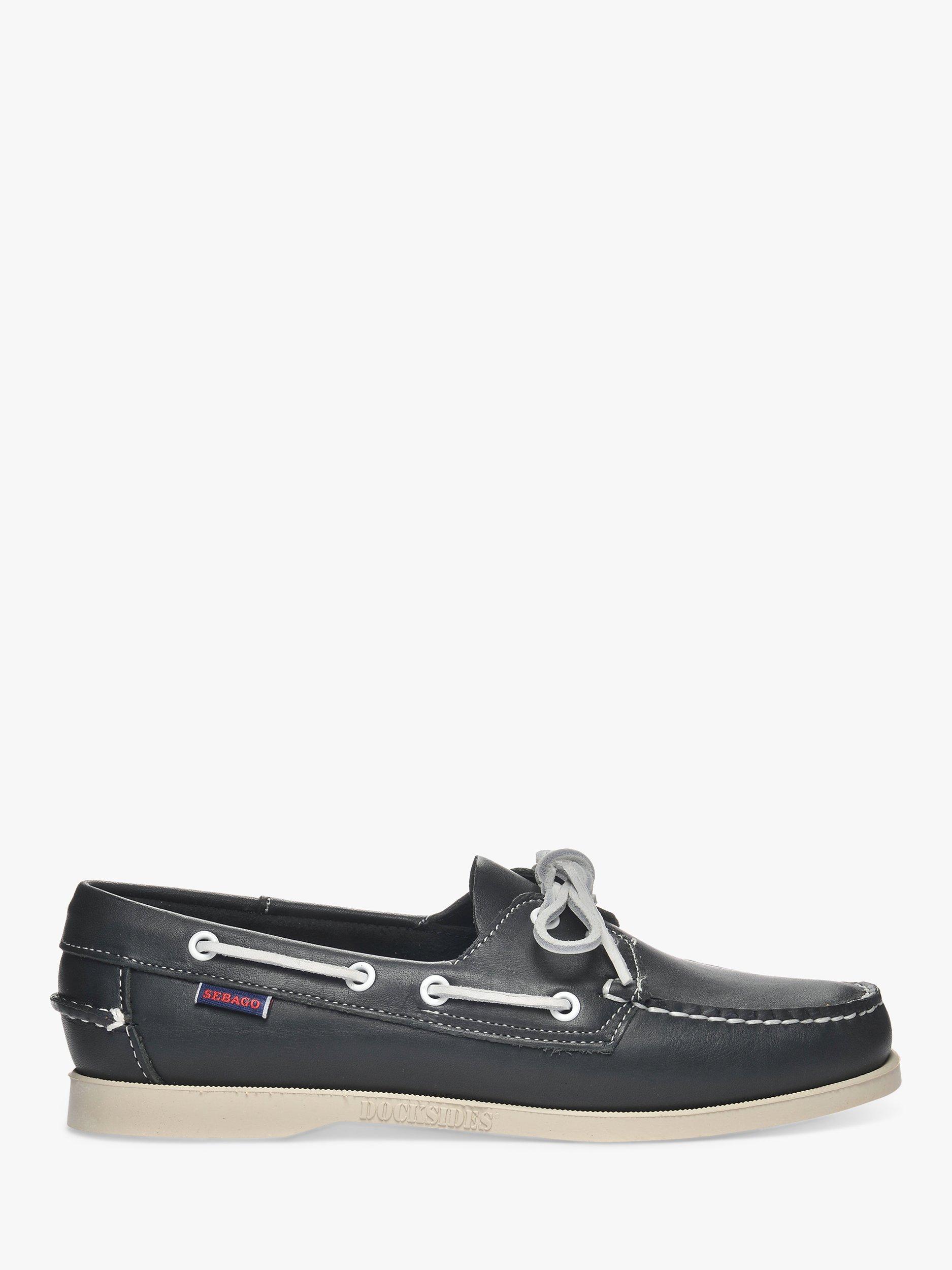 Sebago Dockside Portland Leather Boat Shoes Navy