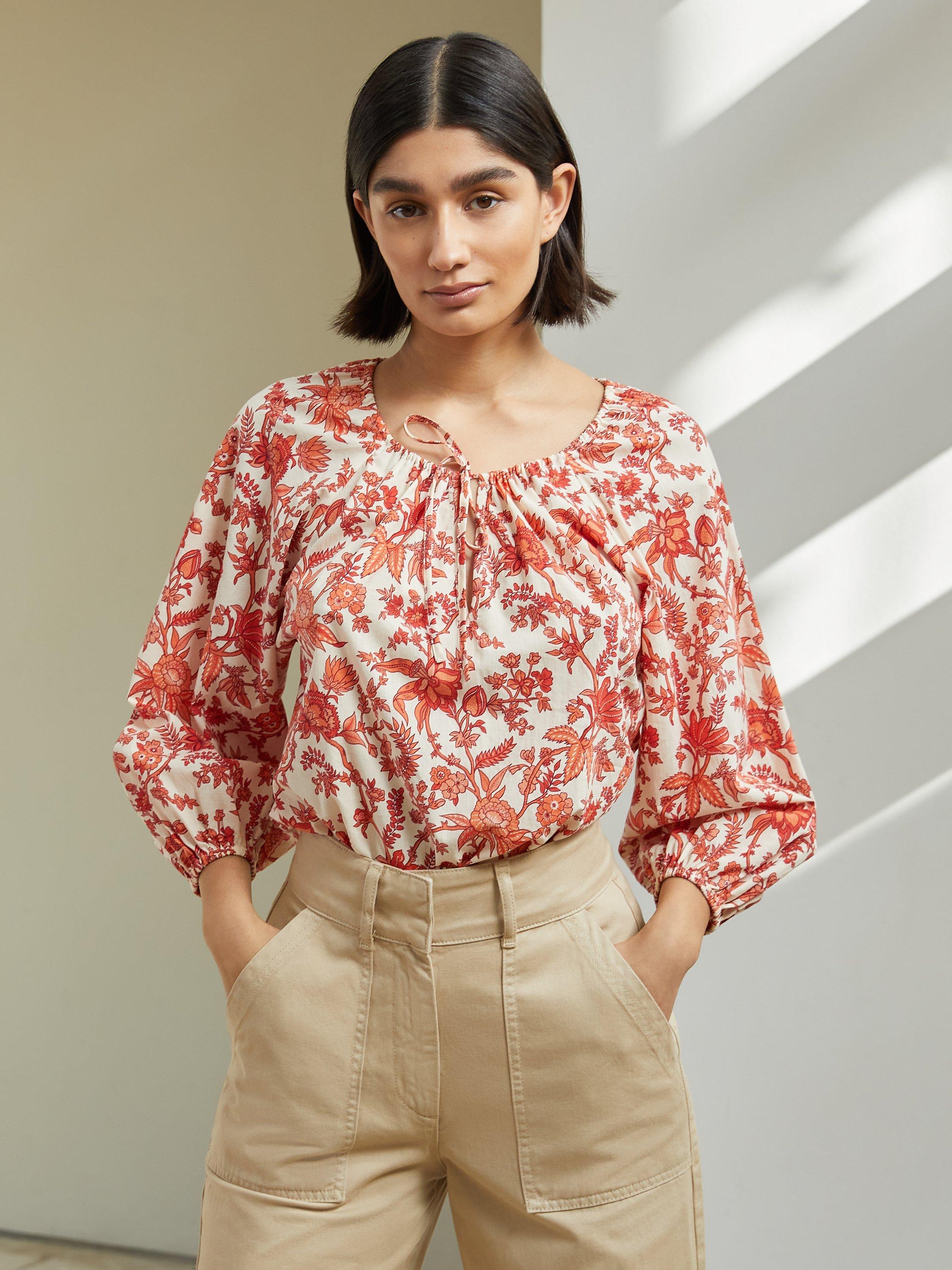 Albaray Lila Botanical Top, Cream