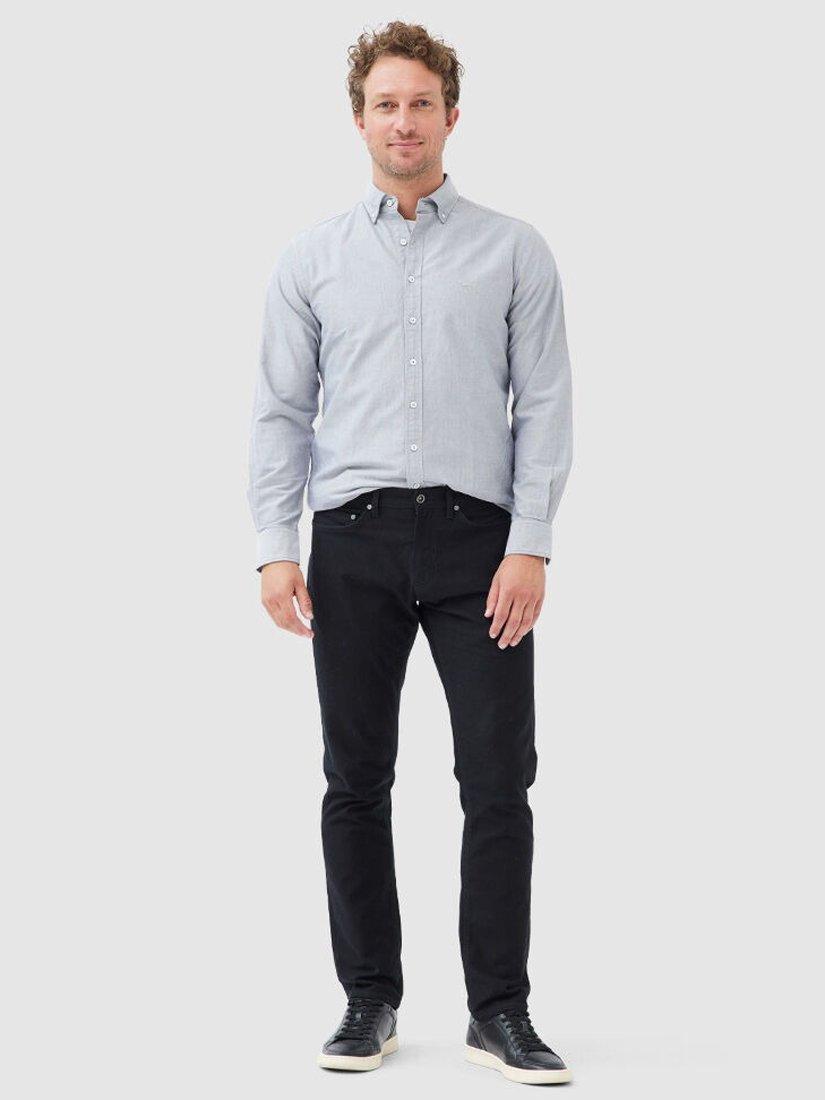 Product image 2 of 5, which shows Rodd & Gunn Gunn Oxford Cotton Slim Fit Long Sleeve Shirt, Tarmac, XS