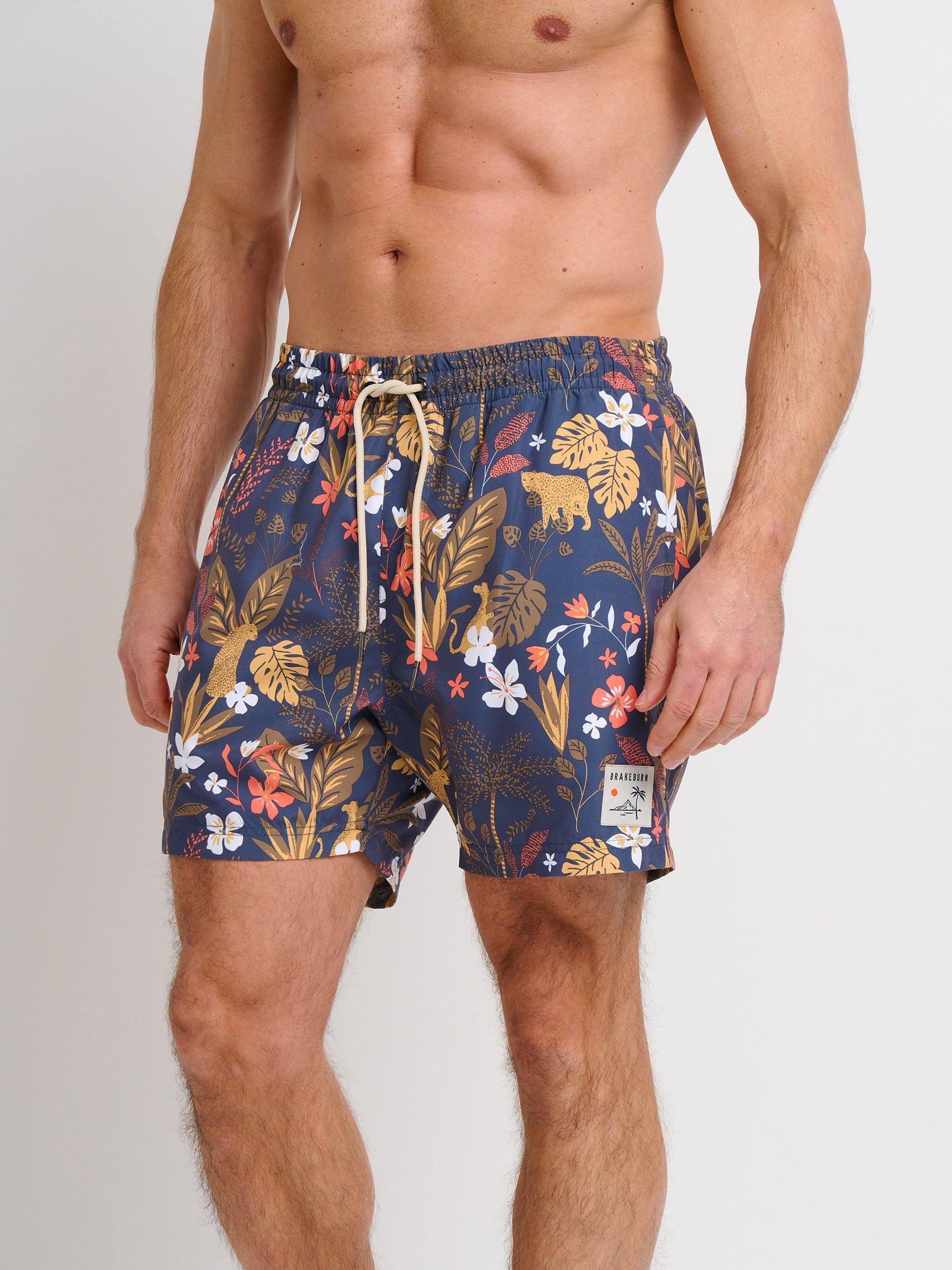 Brakeburn Botanical Jungle Swim Shorts, Multi