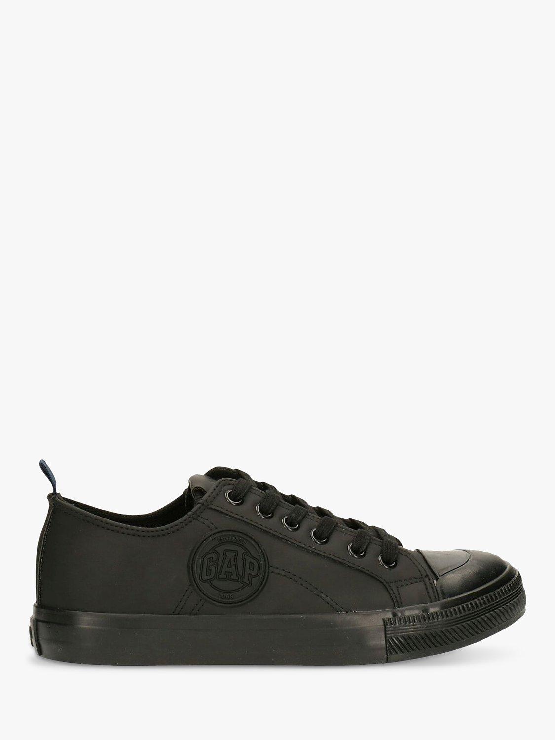Product image 1 of 4, which shows Gap Kids' Houston Canvas Trainers, Black, 3