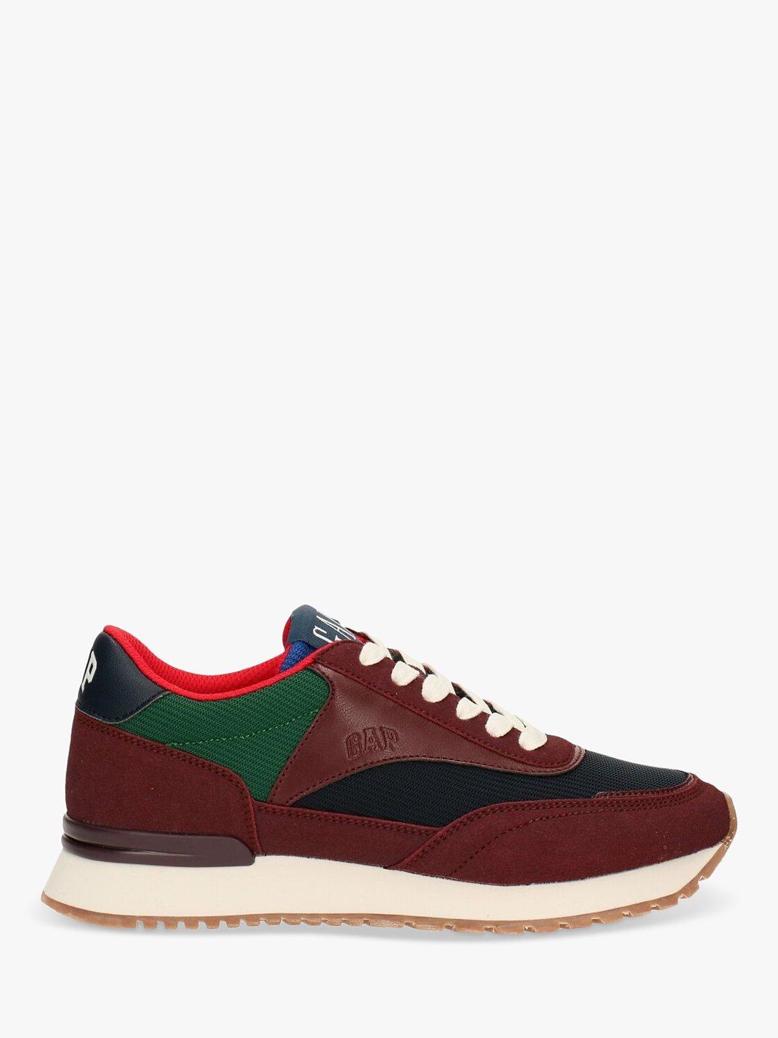 Product image 1 of 4, which shows Gap Kids' New York Fine Mesh Lace Up Trainers, Red Delicious, EU39