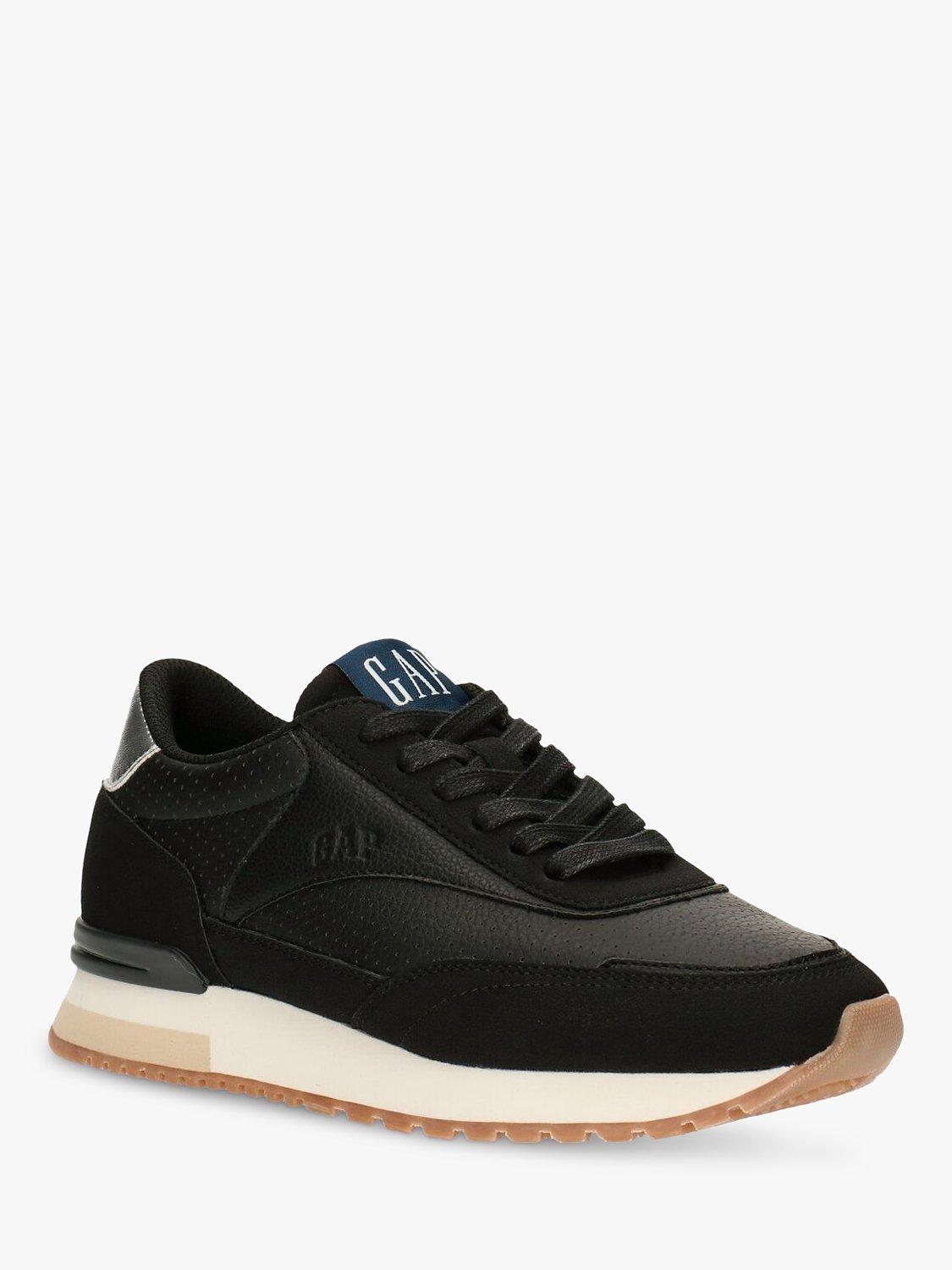 Product image 2 of 4, which shows Gap Kids' New York Lace Up Trainers, Black, 5
