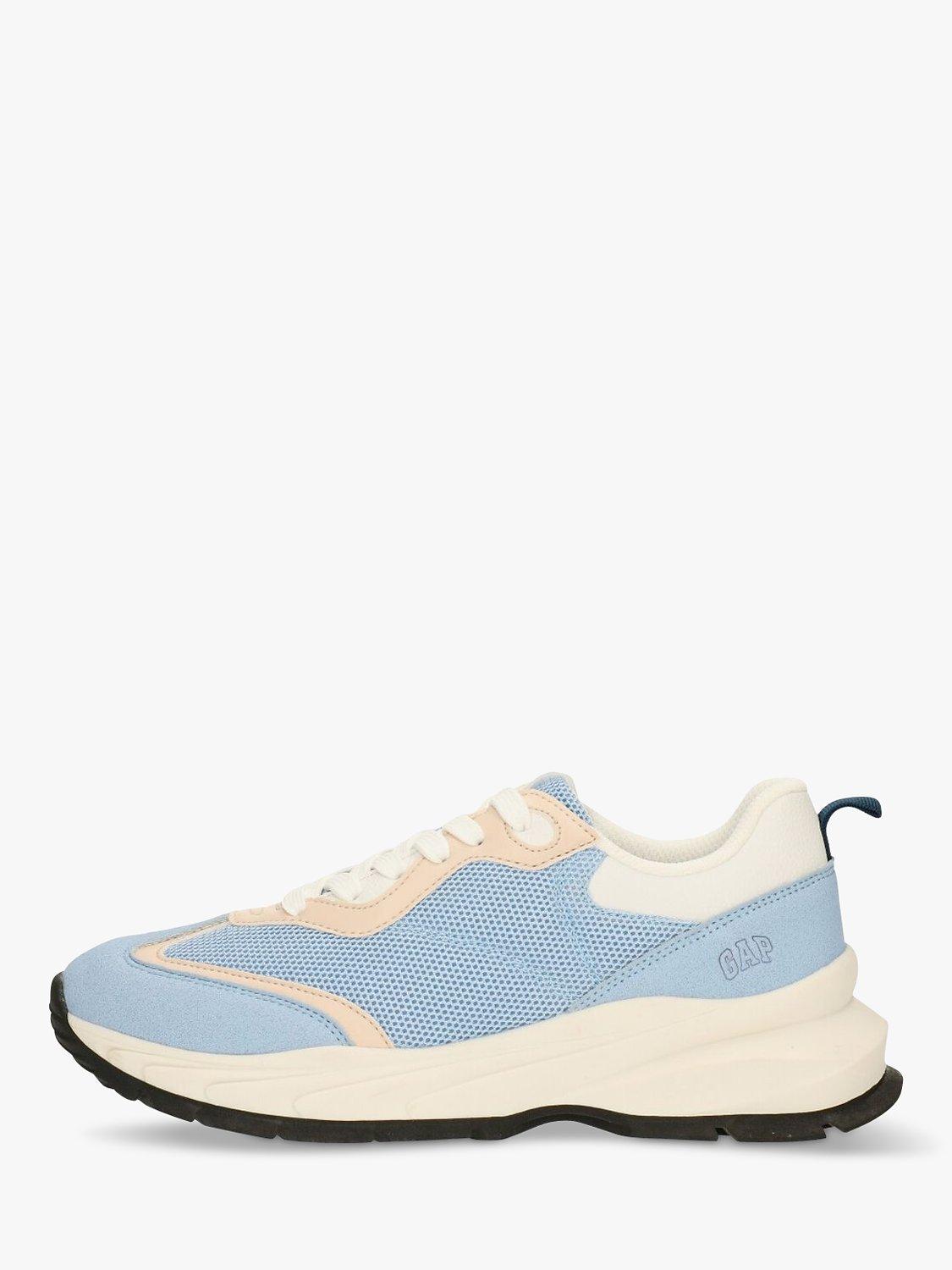 Product image 1 of 4, which shows Gap Kids' Aurora Lace Up Trainers, Biocastle Blue, 3