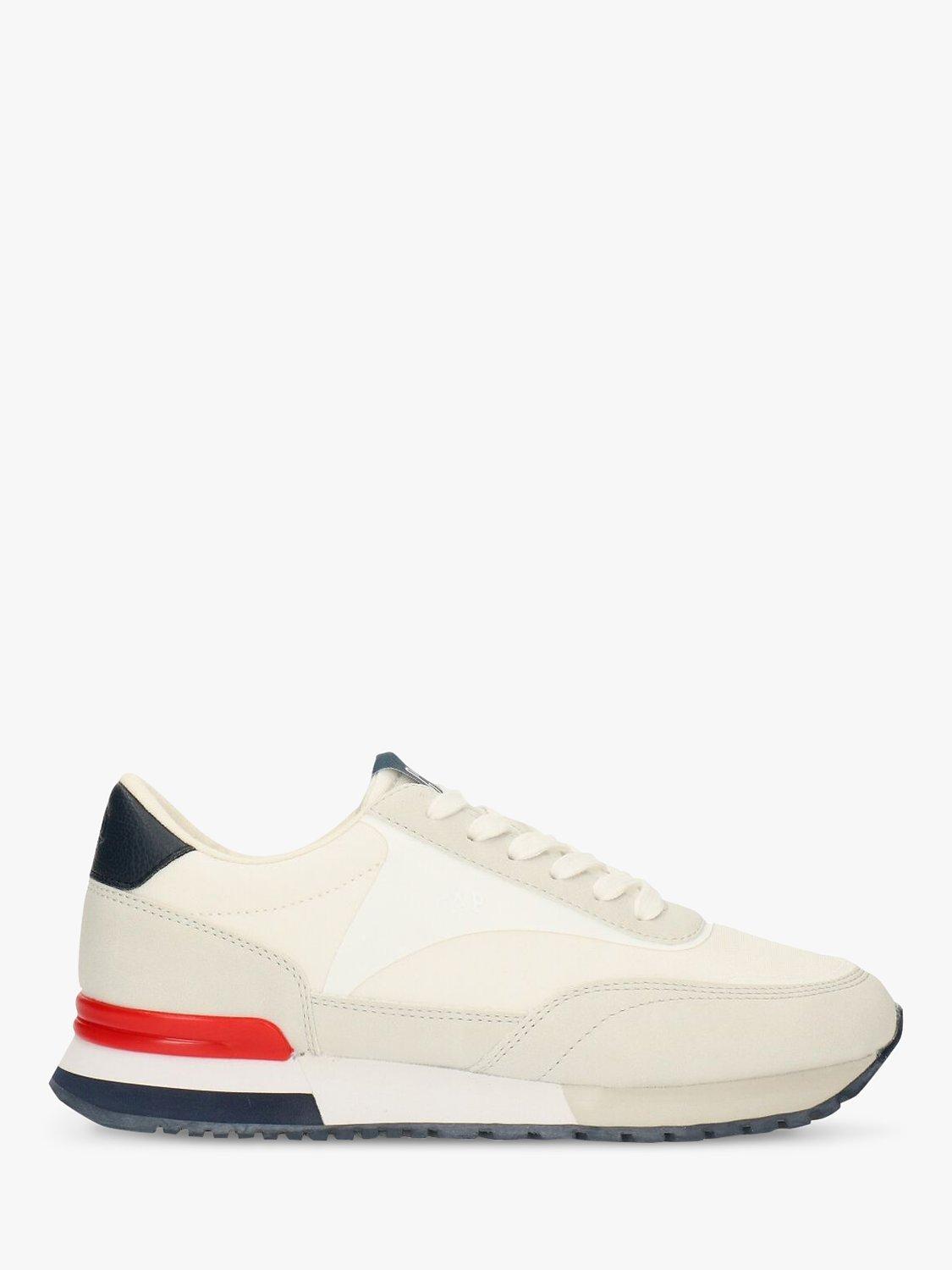 Gap Kids' New York Heel Stripe Lace Up Trainers, White, 4