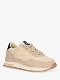 Gap Kids' New York Perforated Lace Up Trainers, Sand/Khaki