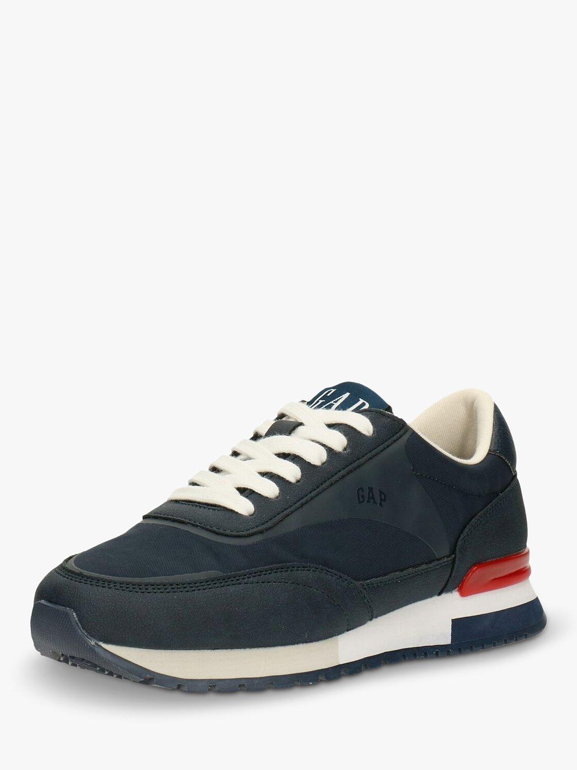 Product image 2 of 4, which shows Gap Kids' New York Heel Stripe Lace Up Trainers, Elysian blue, 4