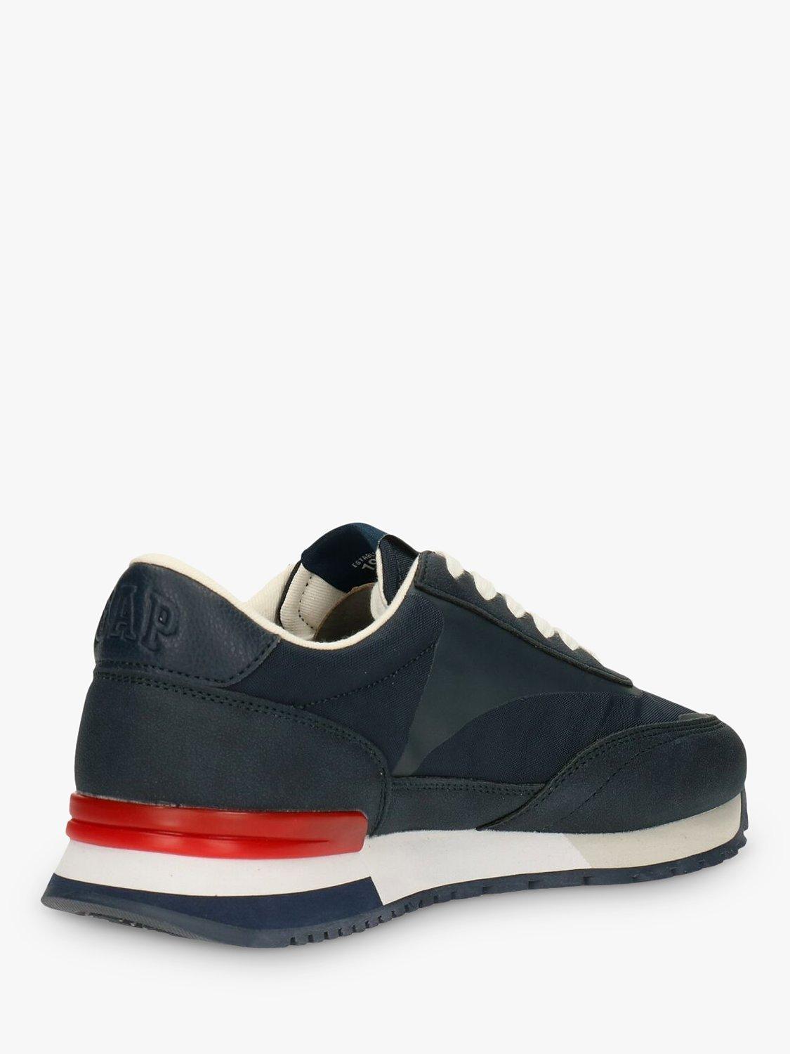 Product image 4 of 4, which shows Gap Kids' New York Heel Stripe Lace Up Trainers, Elysian blue, 4