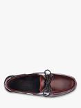 Sebago Schooner Waxed Leather Boat Shoes, Brown Gum