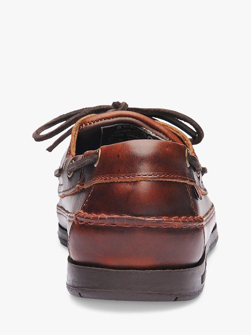 Product image 5 of 5, which shows Sebago Schooner Waxed Leather Boat Shoes, Brown Gum, 7