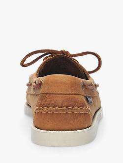 Sebago Dockside Portland Leather Shoes, Brown Tan - view 2, Brown Tan