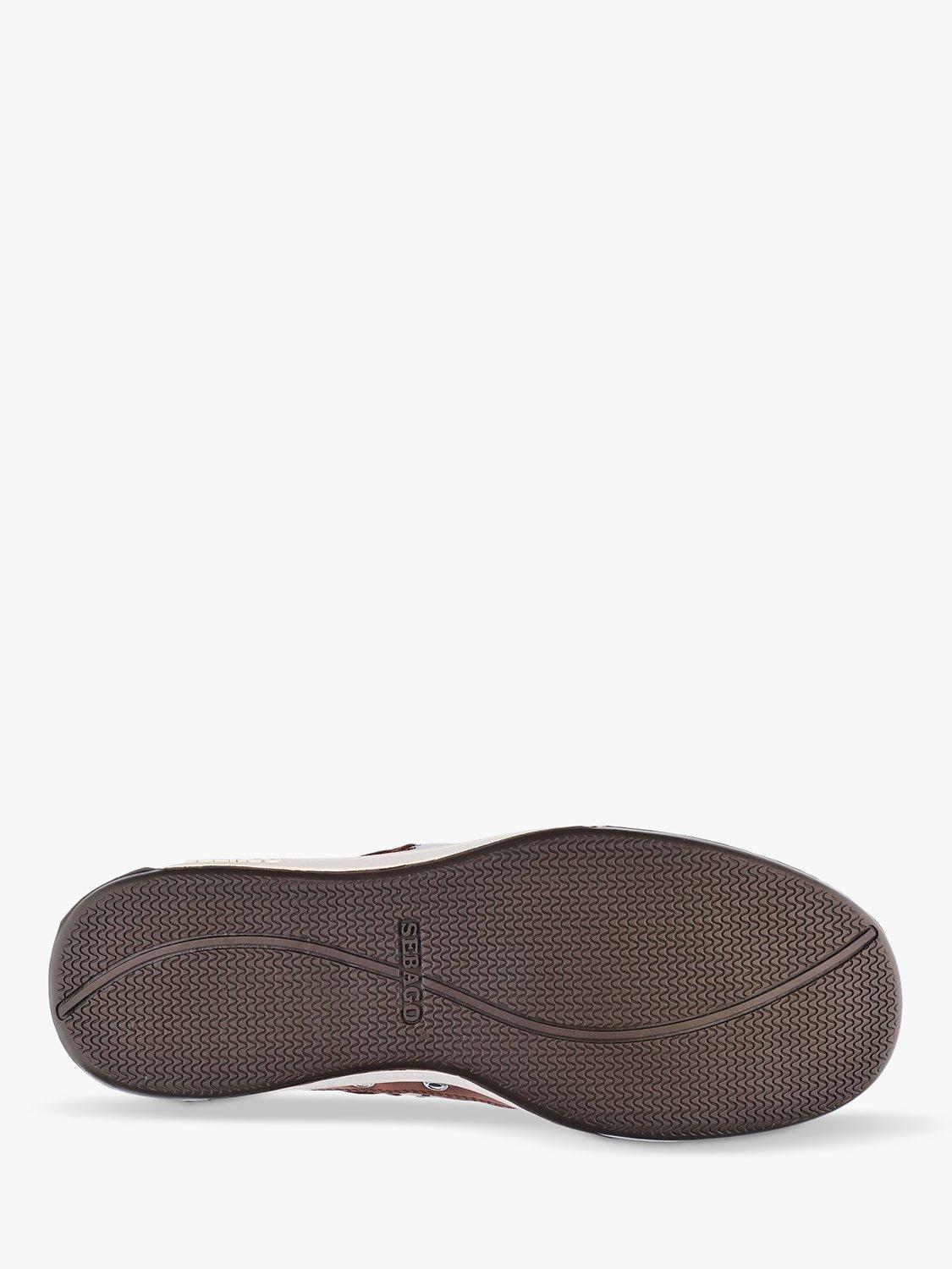 Product image 2 of 5, which shows Sebago Triton Leather Boat Shoes, Dark Brown, 10