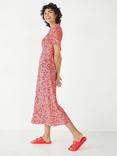 HUSH Juliette Floral Midi Tea Dress, Red