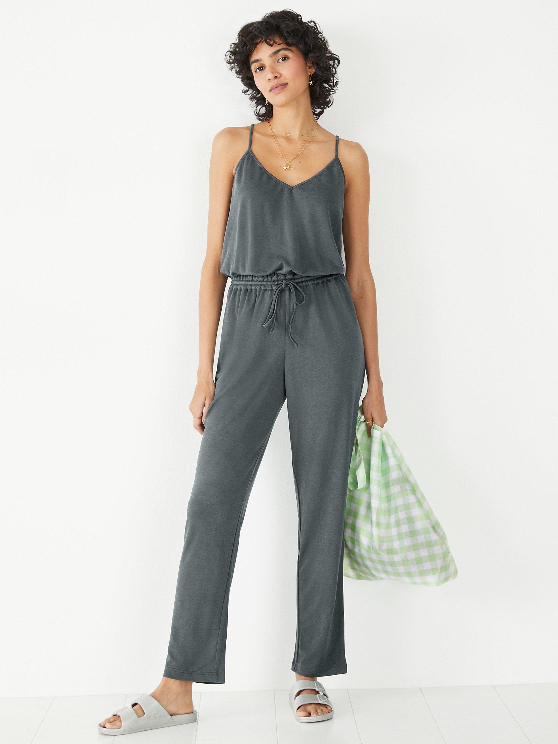 HUSH Jodie Racer Back Jumpsuit, Washed Black