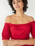HUSH Ruth Bardot Top, Red