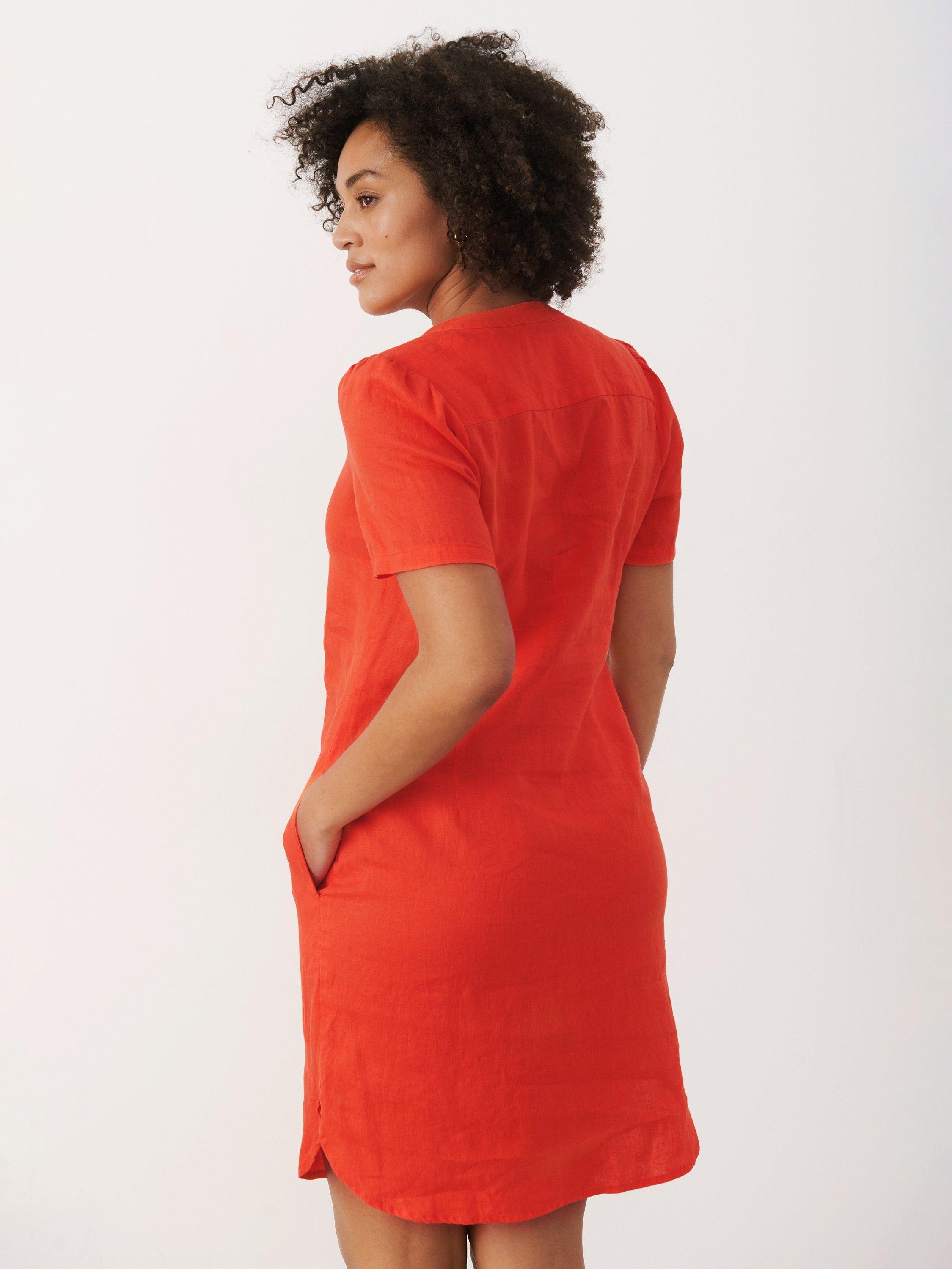 Part Two Aminase Plain Linen Dress, Grenadine