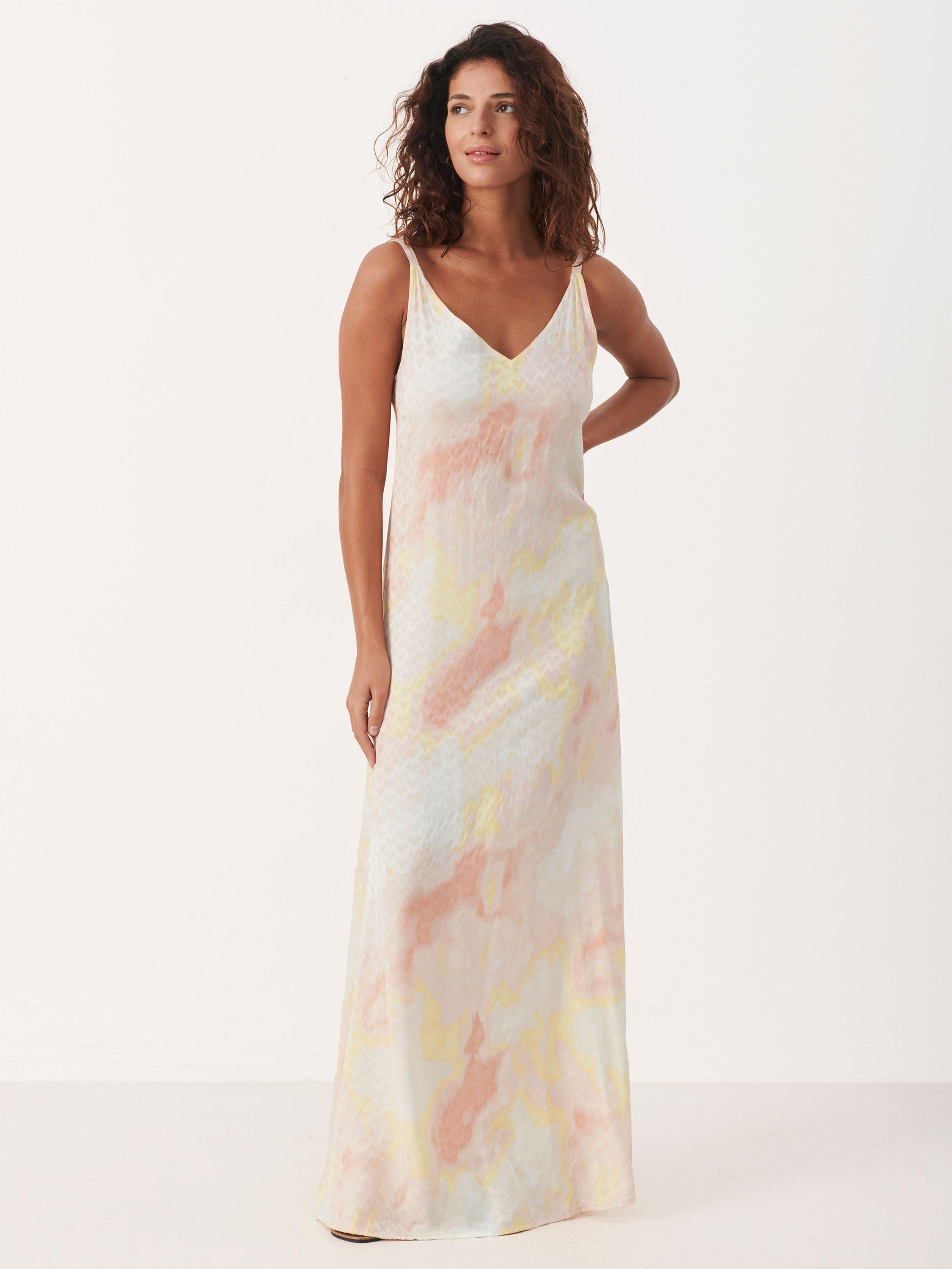Part Two Aurelie Water Flower Print Dress, White