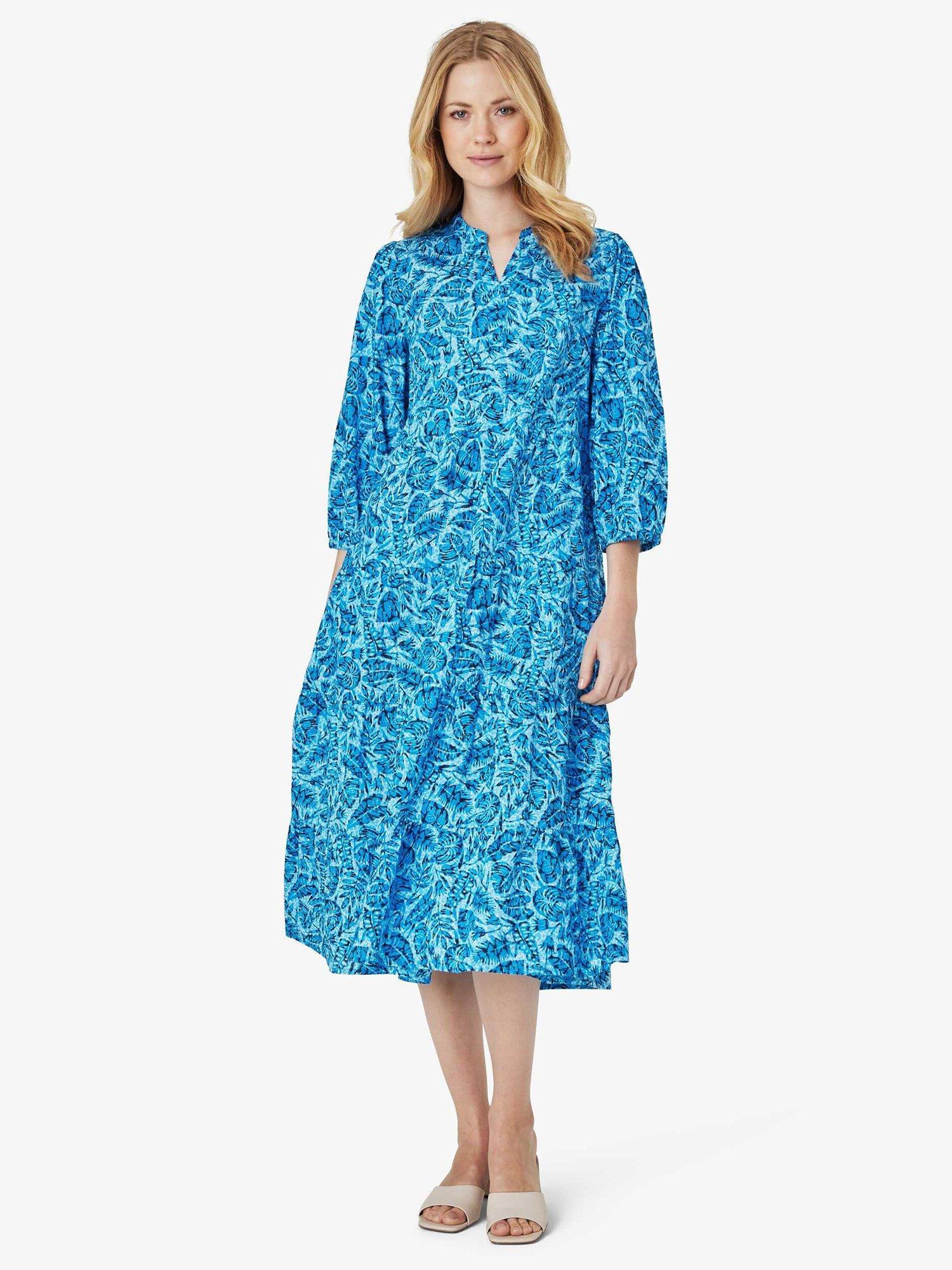 Noa Noa Annie Leaf Print Dress, Blue