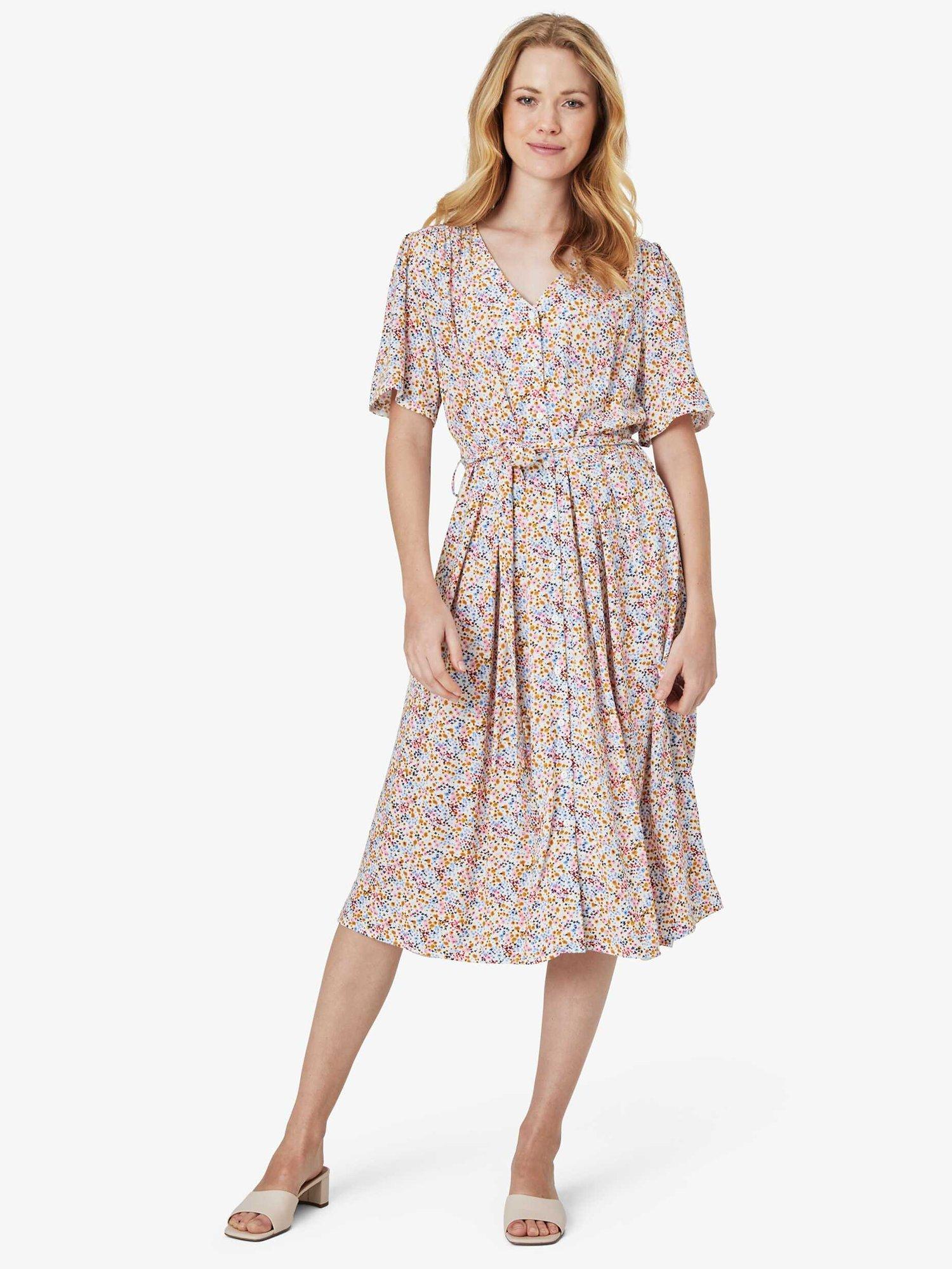 Noa Noa Alfrida Short Sleeve Dress, White/Multi