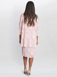 Gina Bacconi Gemma Dress Jacquard Waterfall Jacket and Shift Dress, Rose Pink