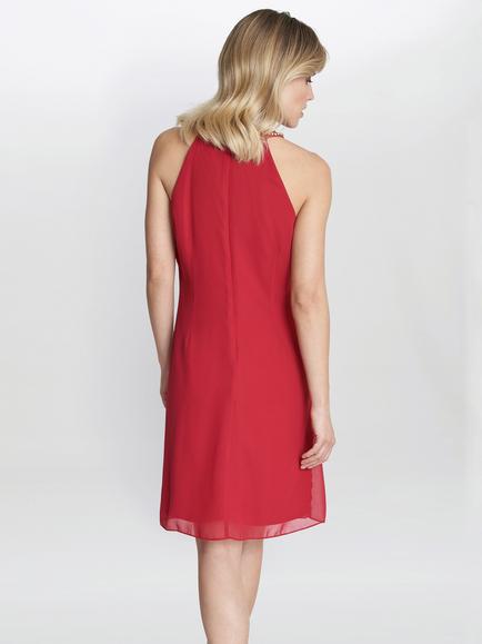 Gina Bacconi Jane Beaded Dress - view 2, Red