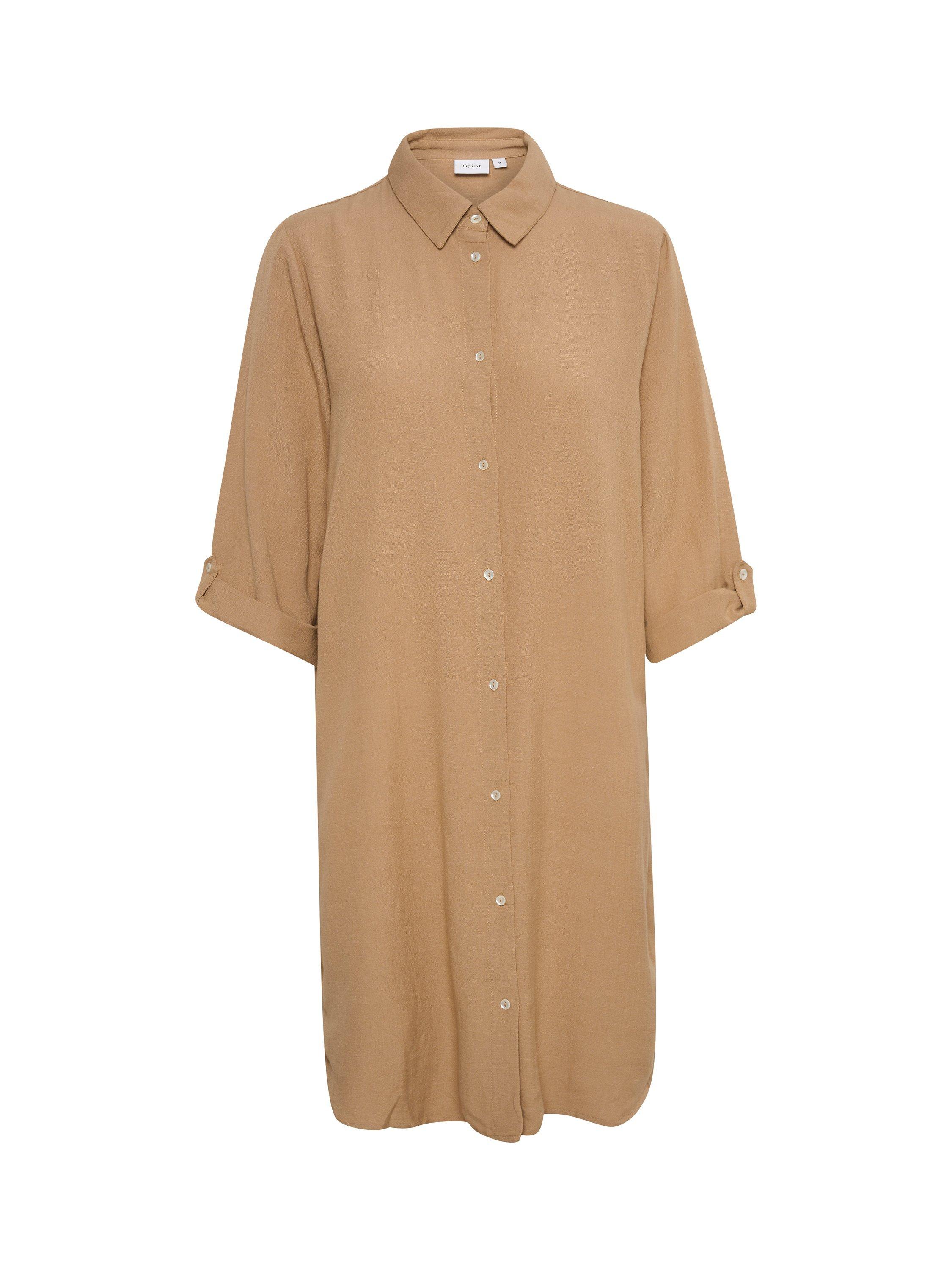 Product image 5 of 6, which shows Saint Tropez Ulina Shirt Dress, Tannin, XL