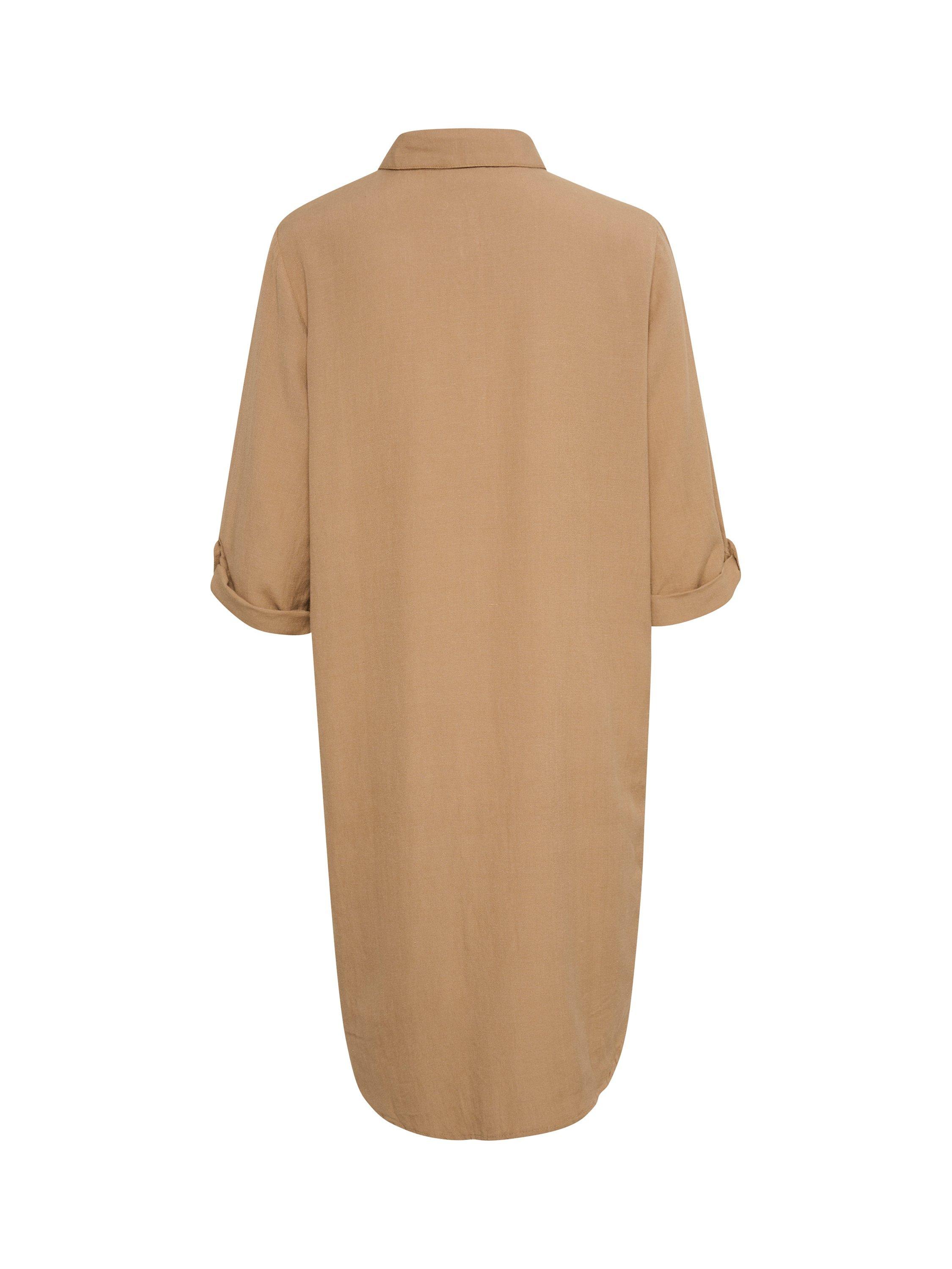 Product image 6 of 6, which shows Saint Tropez Ulina Shirt Dress, Tannin, XL