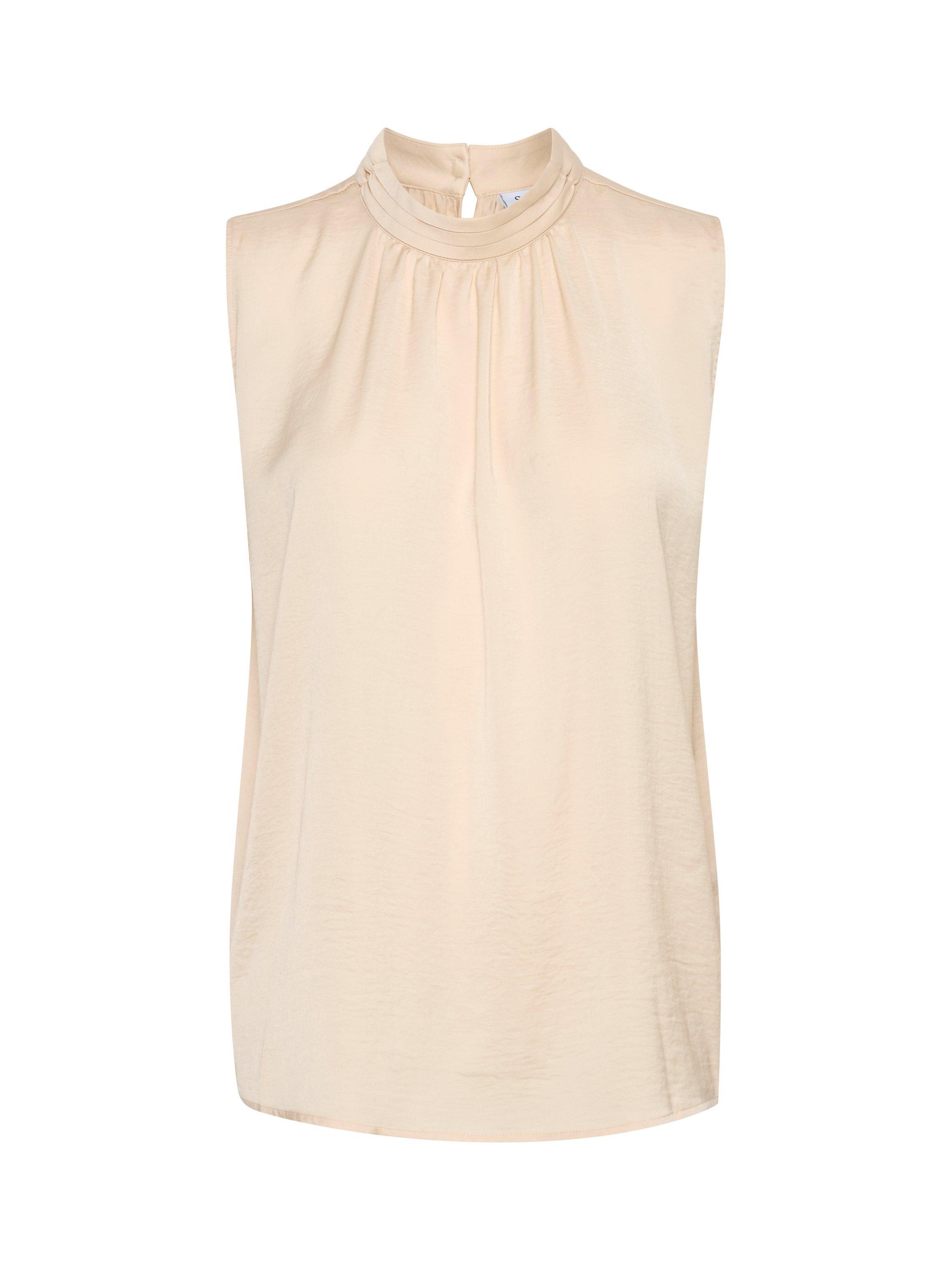 Product image 5 of 6, which shows Saint Tropez Aileen Sleeveless Blouse, Creme, XS