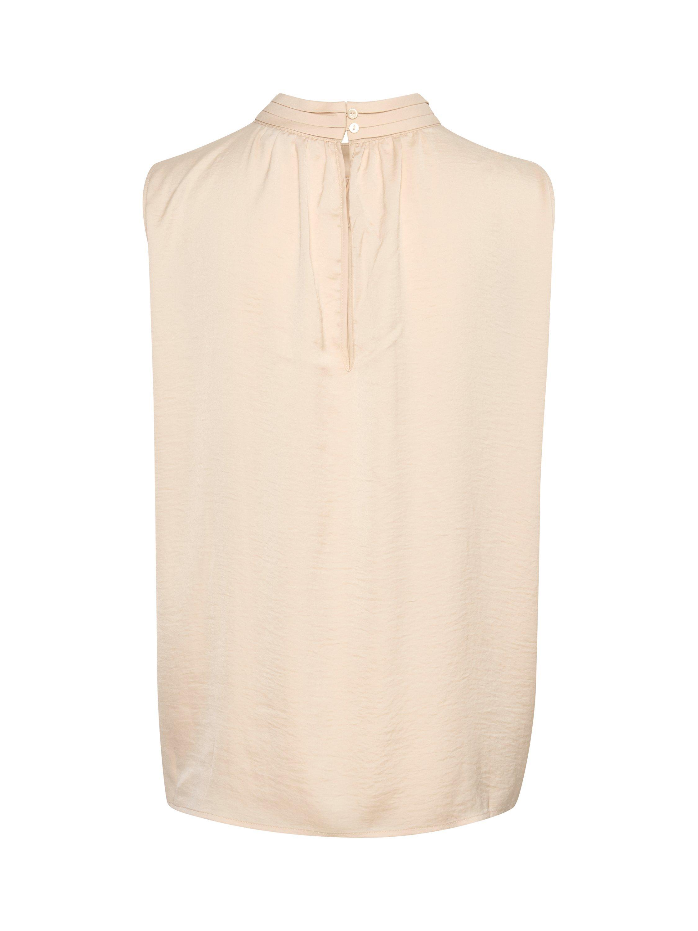 Product image 6 of 6, which shows Saint Tropez Aileen Sleeveless Blouse, Creme, XS