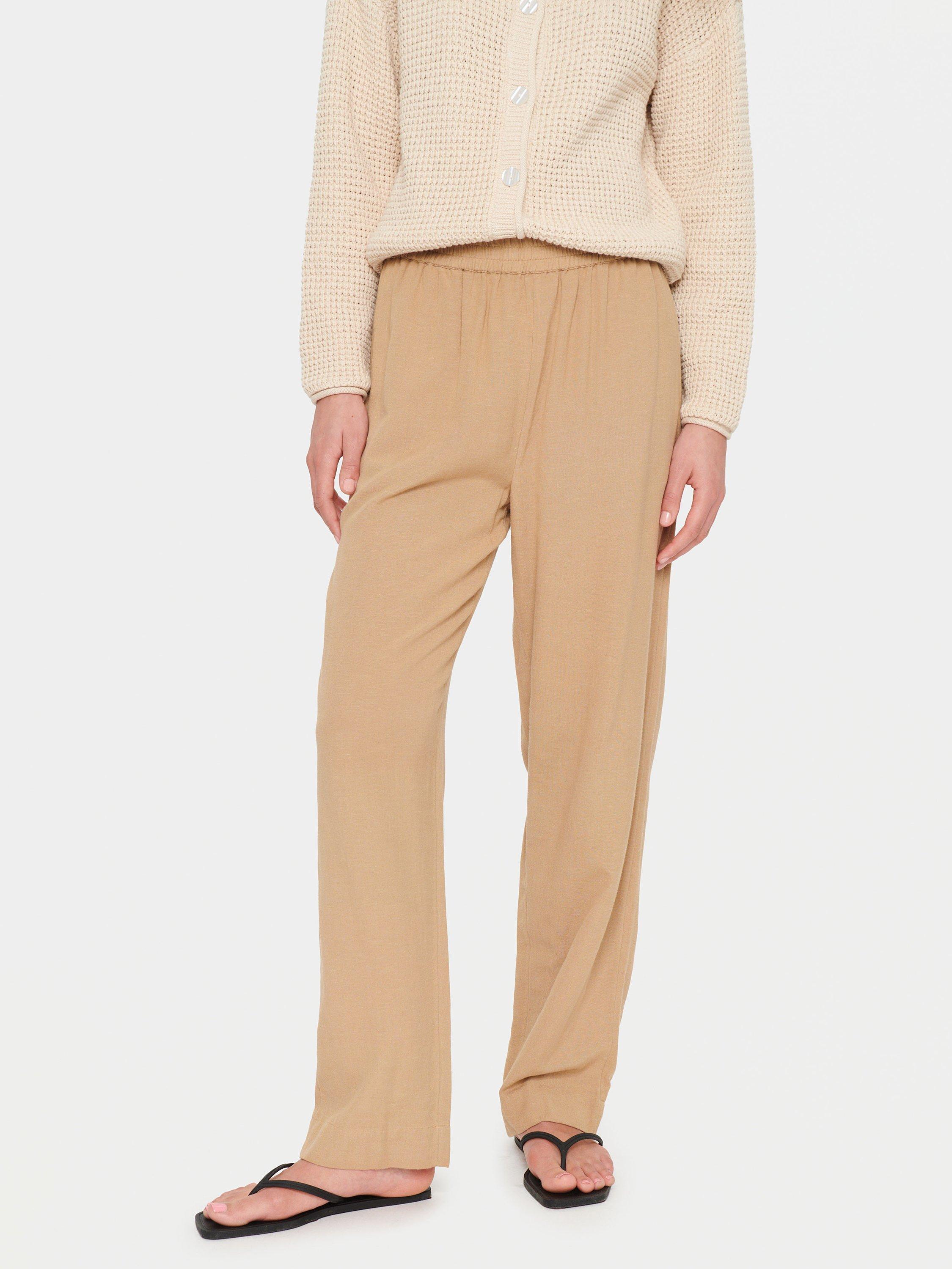 Saint Tropez Ulina Linen Blend Trousers, Tannin