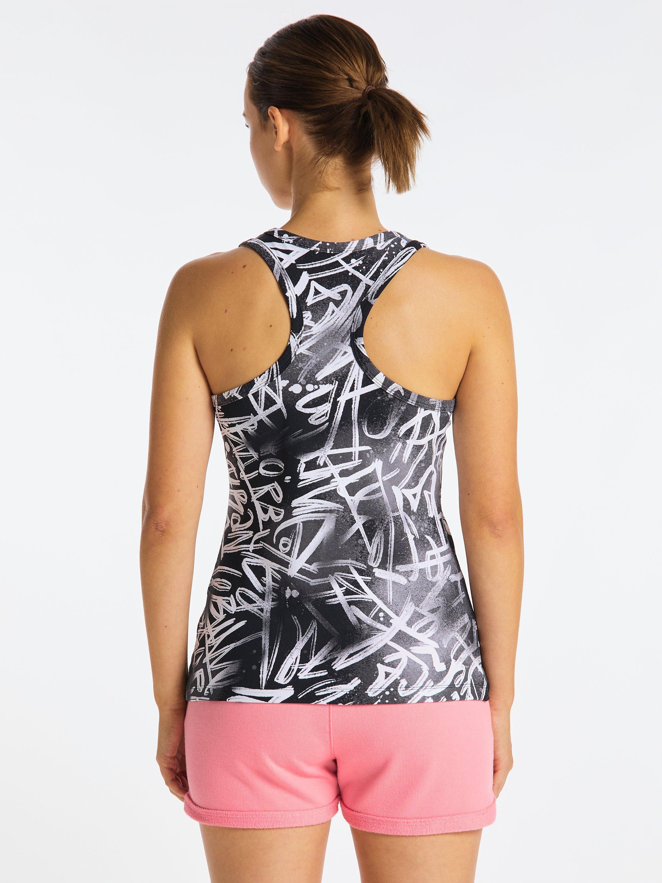 Product image 2 of 7, which shows Venice Beach Meryl Gym Vest, Aop Graffiti Walls, L