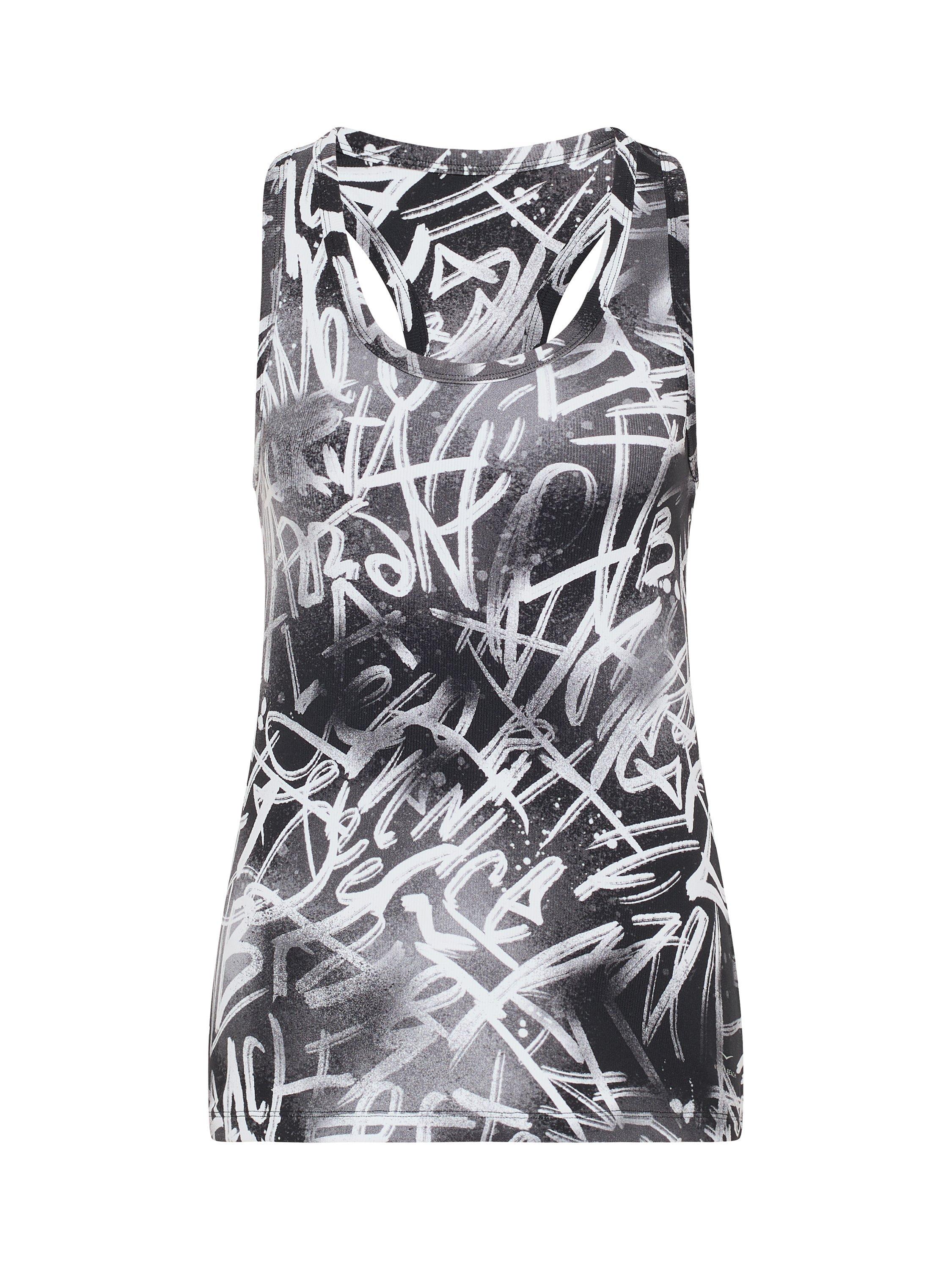 Product image 4 of 7, which shows Venice Beach Meryl Gym Vest, Aop Graffiti Walls, L