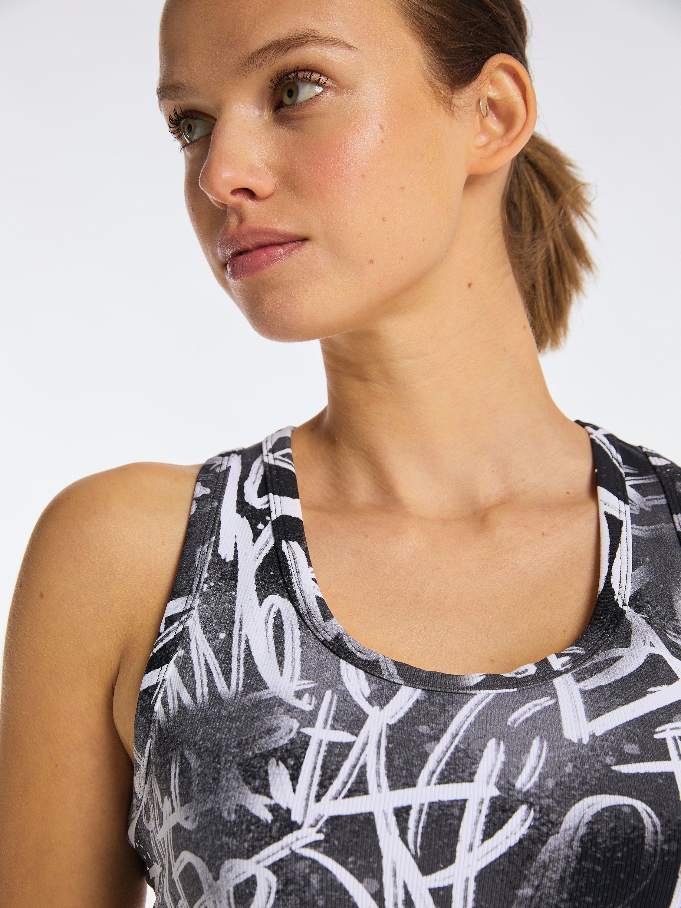 Product image 6 of 7, which shows Venice Beach Meryl Gym Vest, Aop Graffiti Walls, L