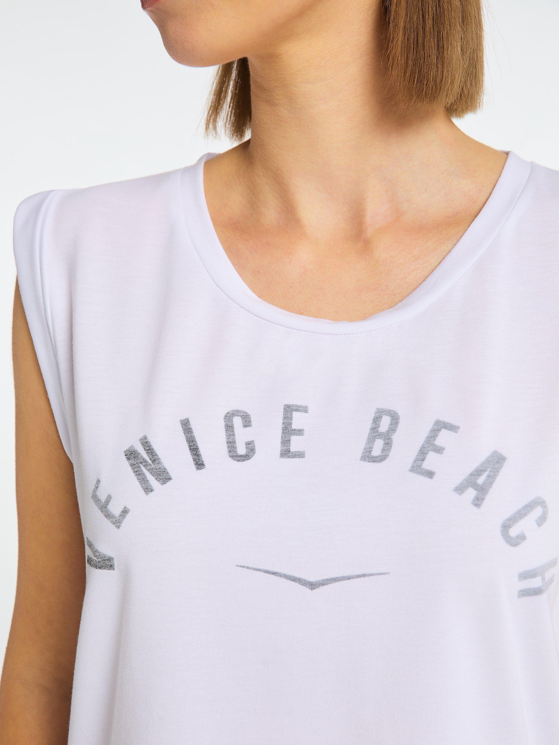 Product image 6 of 7, which shows Venice Beach Chayanne Sleeveless Gym Top, White, M